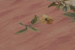 Oversized Vintage Aubusson Rug, Elegant Medallion and Swan Motifs