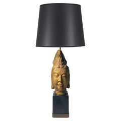 Oversized Vintage Buddha Head Lamp