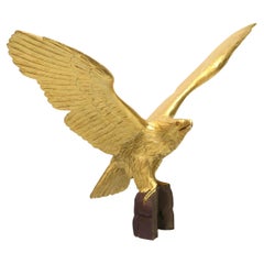 Oversized Vintage Carved Giltwood Eagle 20thC