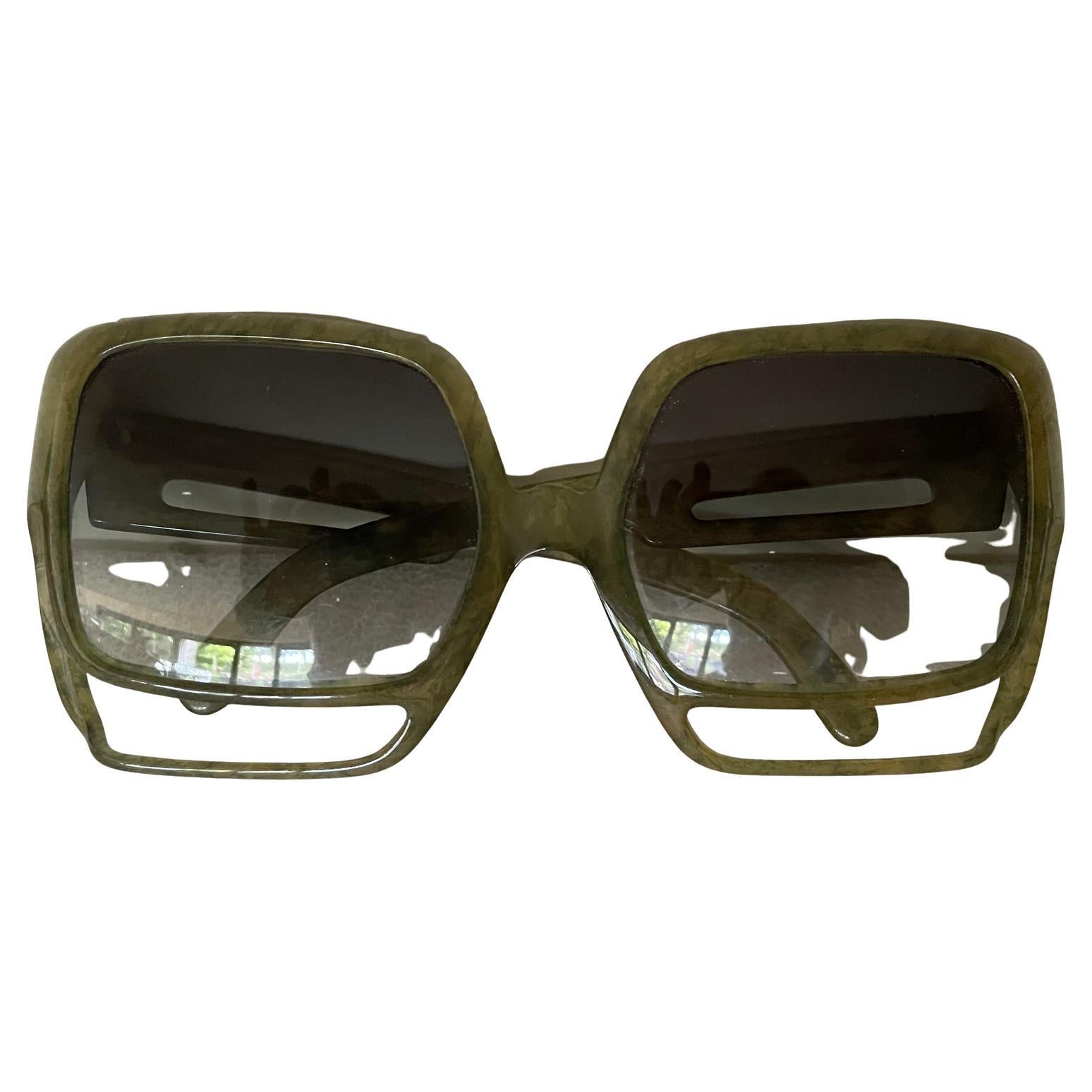Übergroße Christian Dior Sonnenbrille im Vintage-Stil