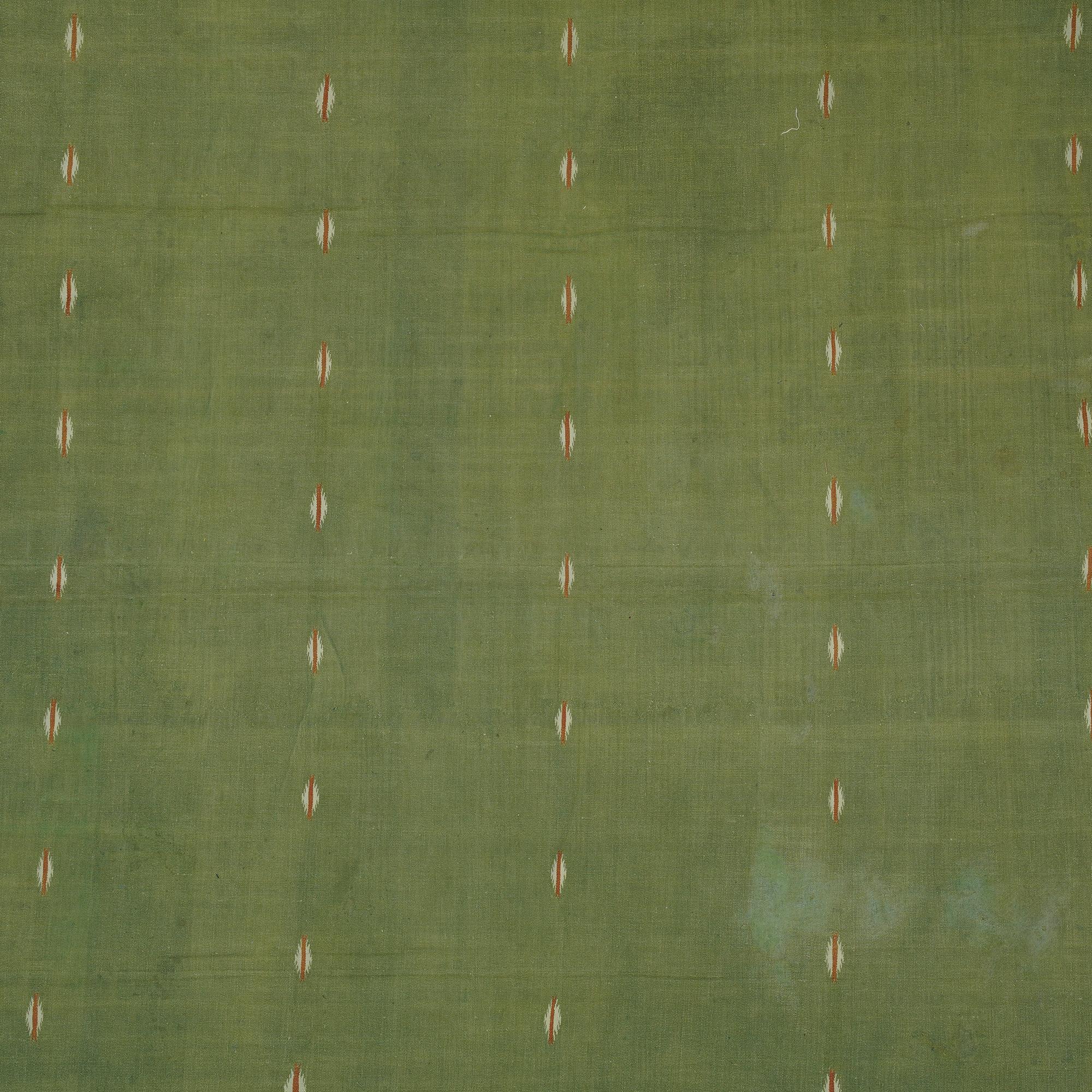 Esta alfombra Dhurrie vintage de 10x17, de tejido plano y gran tamaño, es una nueva y emocionante selección de la última adquisición de Rug & Kilim de raras y ejemplares alfombras planas de mediados de siglo del mismo estilo, tejidas en algodón en