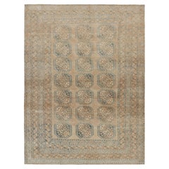 Übergroßer Vintage Ersari-Teppich mit geometrischen Medaillons, von Rug & Kilim