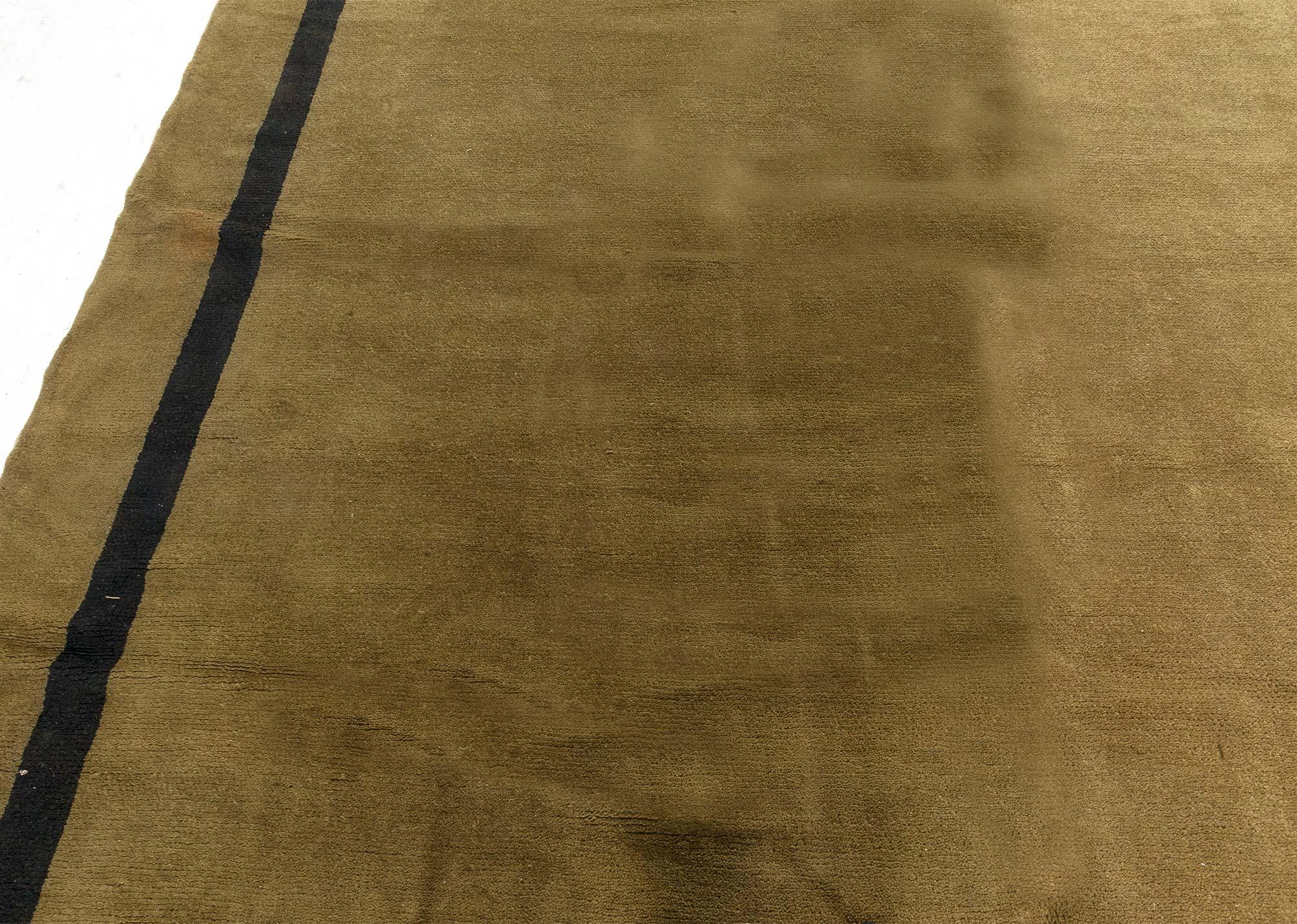 Doris Leslie Blau Übergroße Vintage Französisch Art Deco Rug (Handgeknüpft) im Angebot