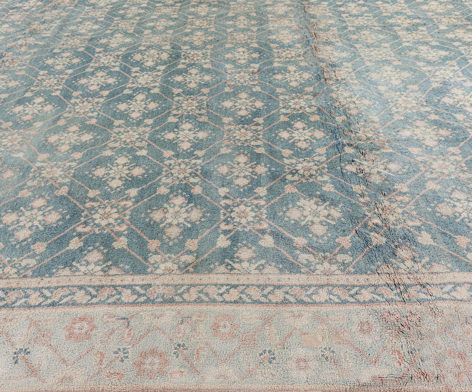 20th Century Doris Leslie Blau Collection Oversized Vintage Indian Agra Handmade Wool Carpet