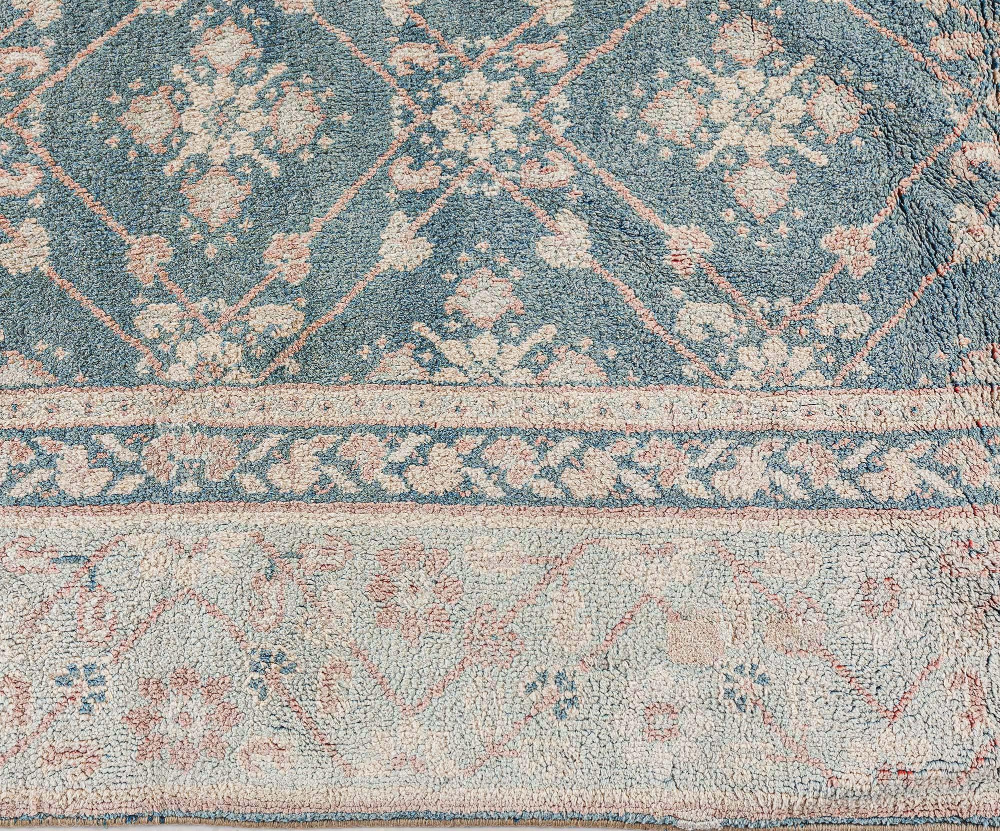 Doris Leslie Blau Collection Oversized Vintage Indian Agra Handmade Wool Carpet 2