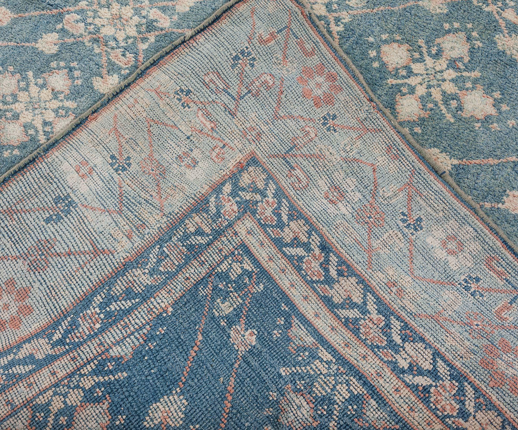 Doris Leslie Blau Collection Oversized Vintage Indian Agra Handmade Wool Carpet 3