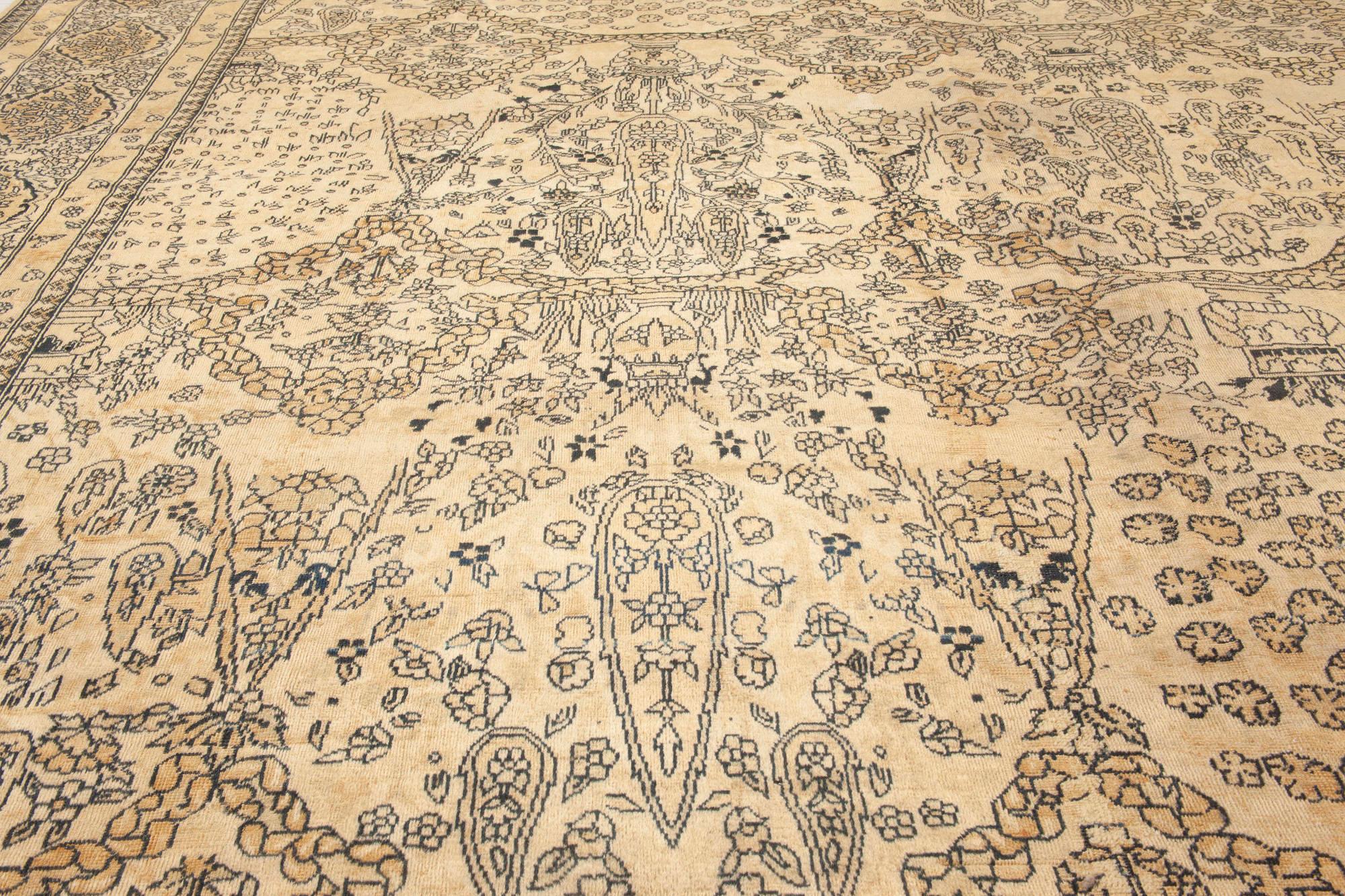 20th Century Oversized Vintage Indian Carpet (size adjusted) For Sale