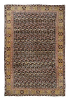 Oversized Vintage Joshagan Persian Rug in Floral Geometric Pattern - Rug & Kilim