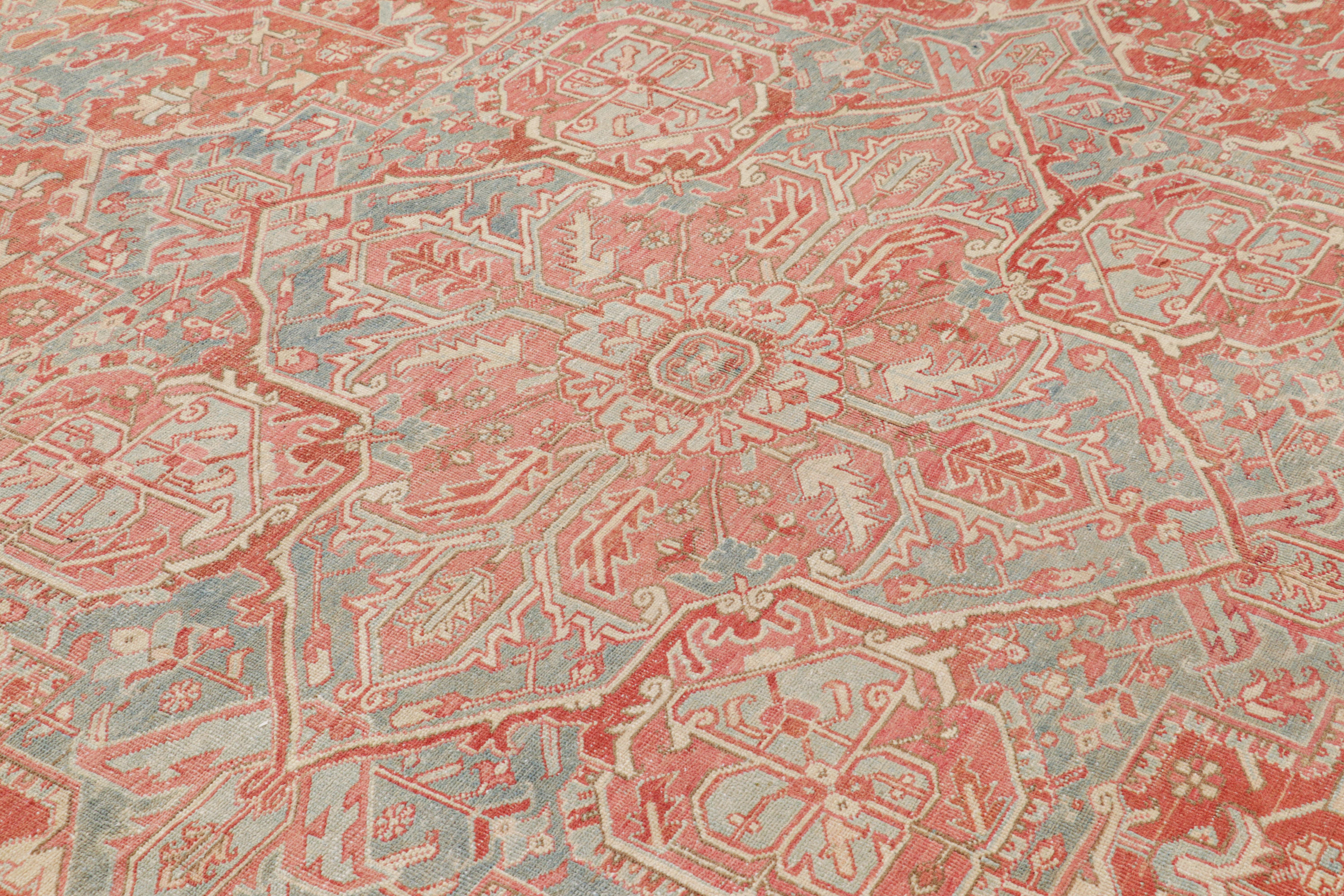 Turkish Oversized Vintage Malayer Rug in Red with Floral Medallion, from Rug & Kilim For Sale