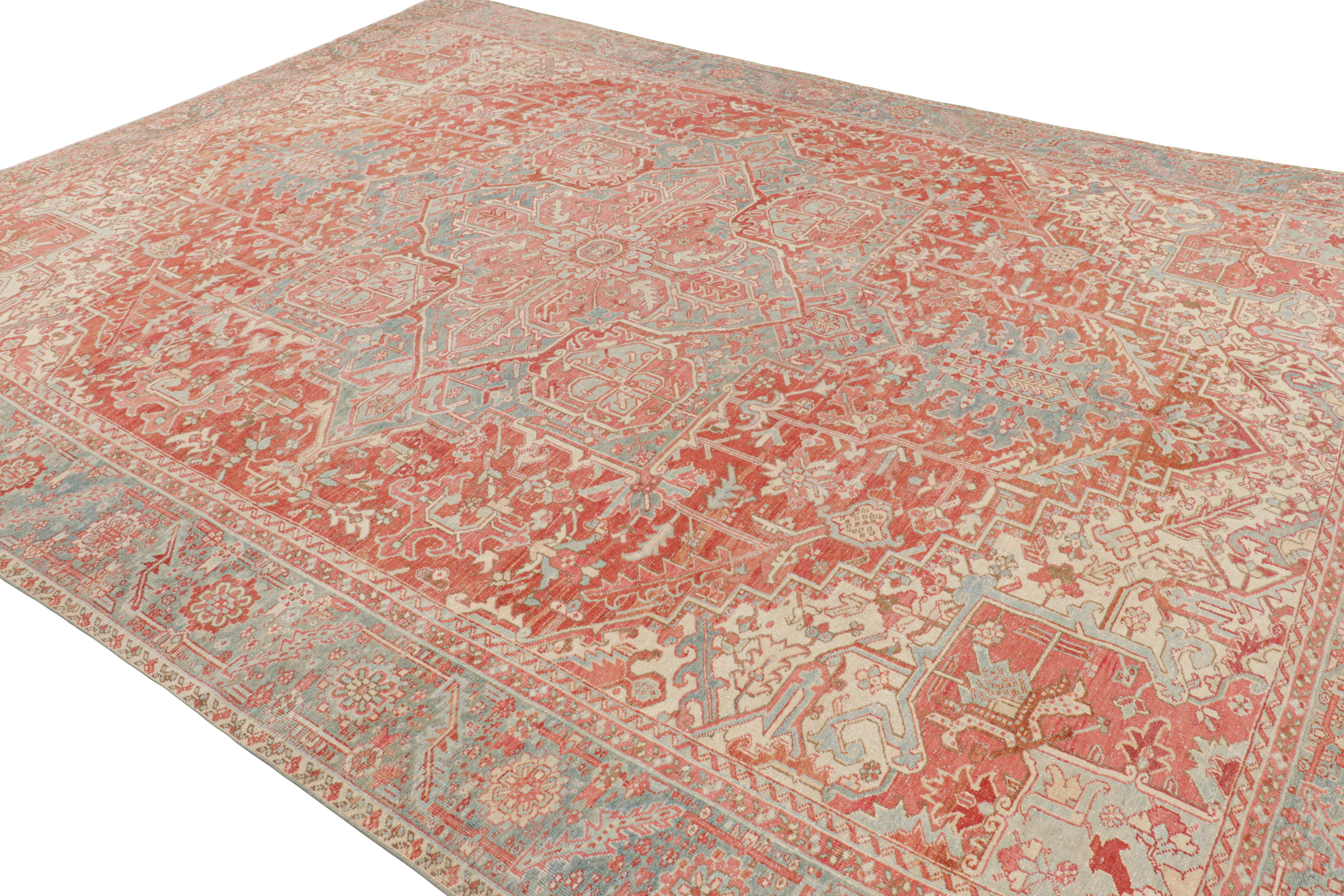 Oversized Vintage Malayer Rug in Red with Floral Medallion, from Rug & Kilim In Good Condition For Sale In Long Island City, NY