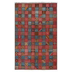 Tapis marocain vintage surdimensionné avec motifs géométriques