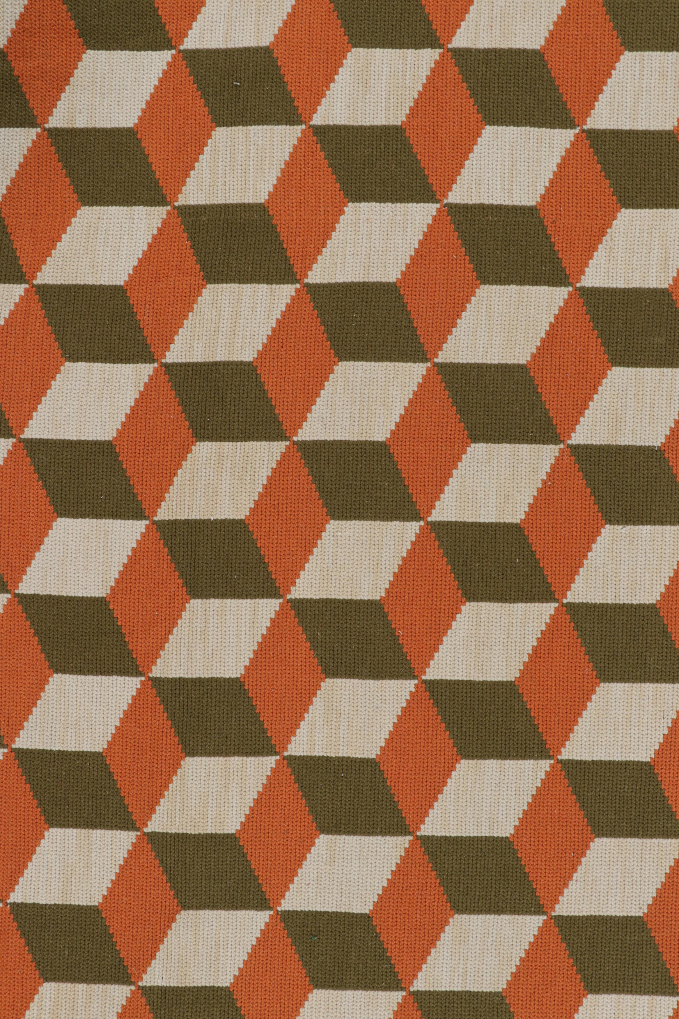 Übergroßer achteckiger Vintage-Nadelspitze-Teppich mit geometrischem Muster  Rug & Kilim (Portugiesisch) im Angebot