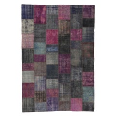 Übergroßer Vintage-Patchwork-Teppich