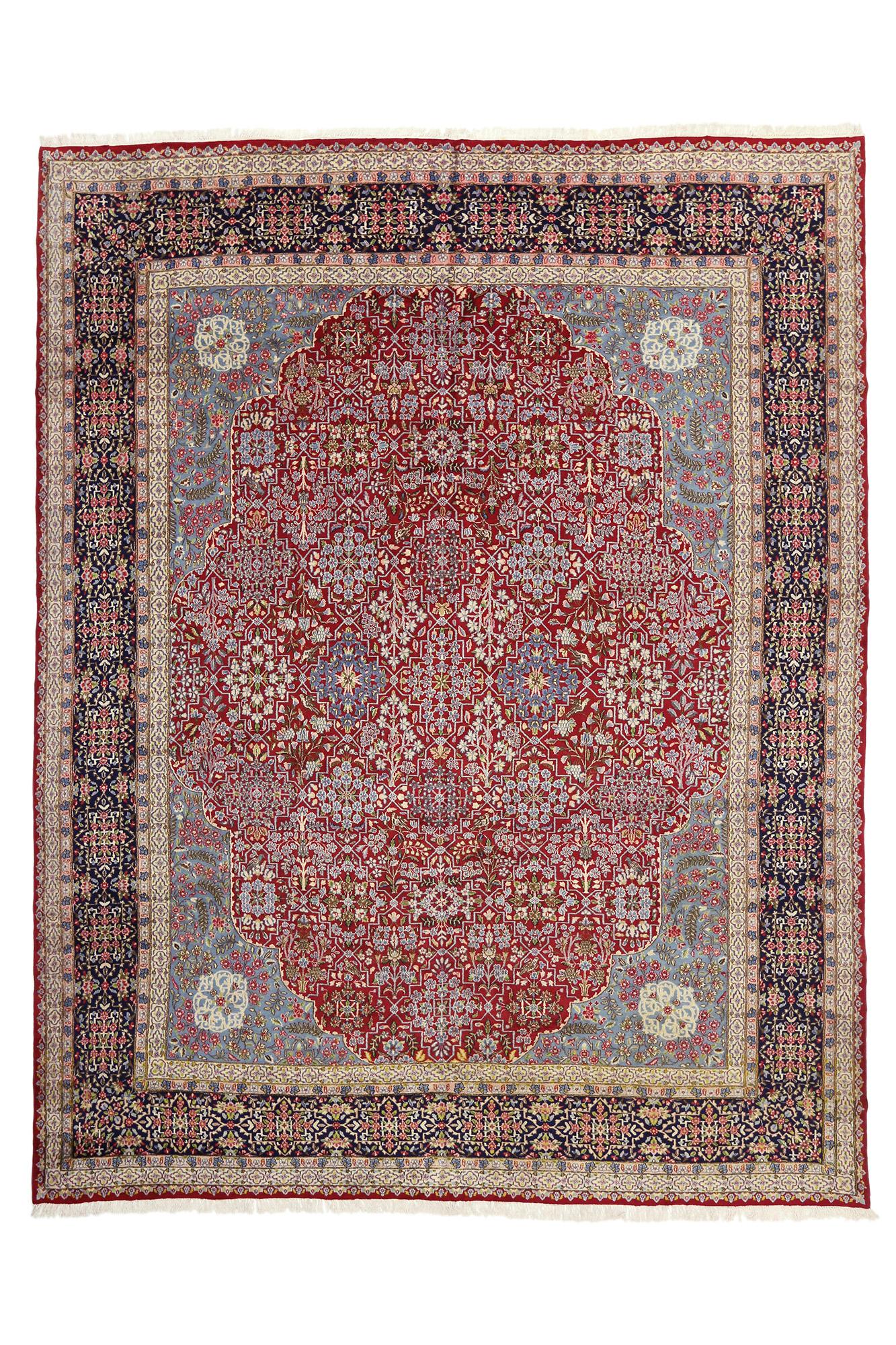 Alfombra persa Kerman de 1950 de estilo tradicional en venta 1