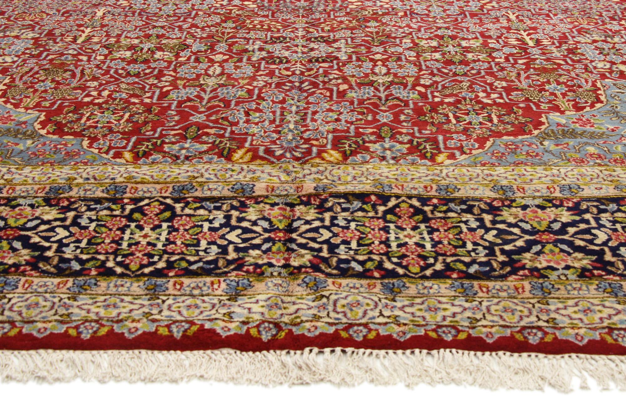 Alfombra persa Kerman de 1950 de estilo tradicional Persa en venta