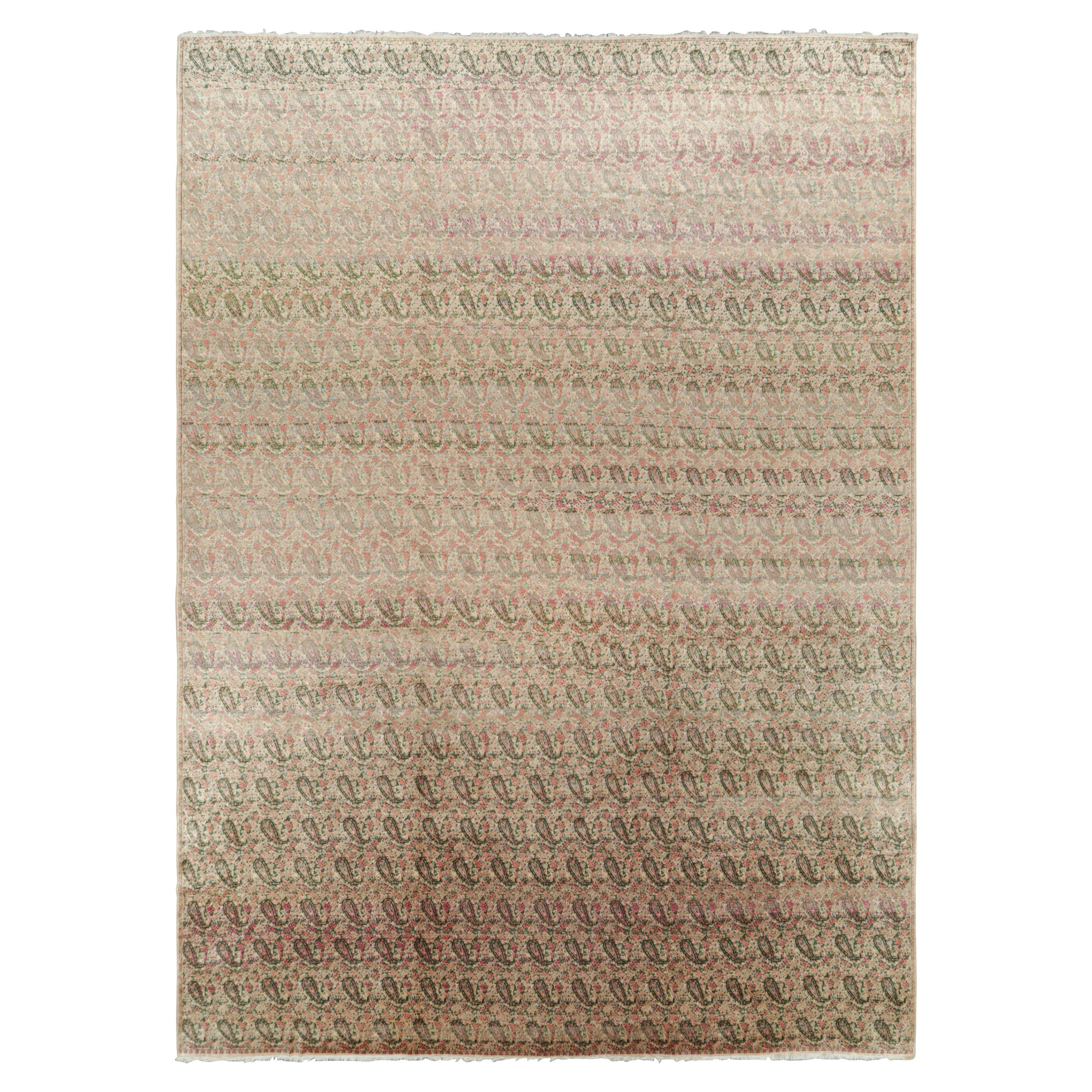 Übergroßer persischer Kerman-Teppich im Vintage-Stil mit Paisley-Blumenmuster im Angebot