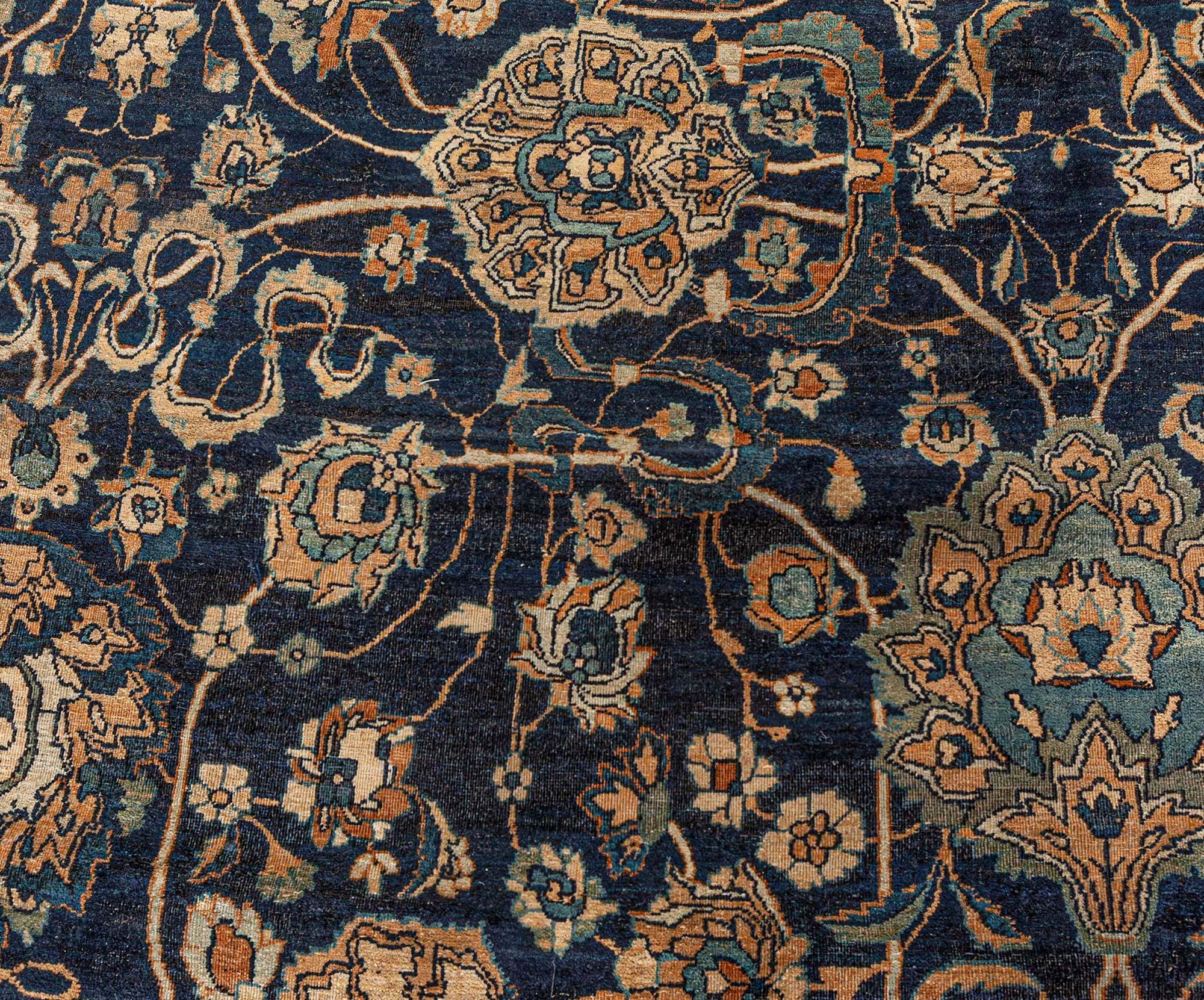 Oversized Vintage Persian Tabriz handmade wool rug
Size: 14'2