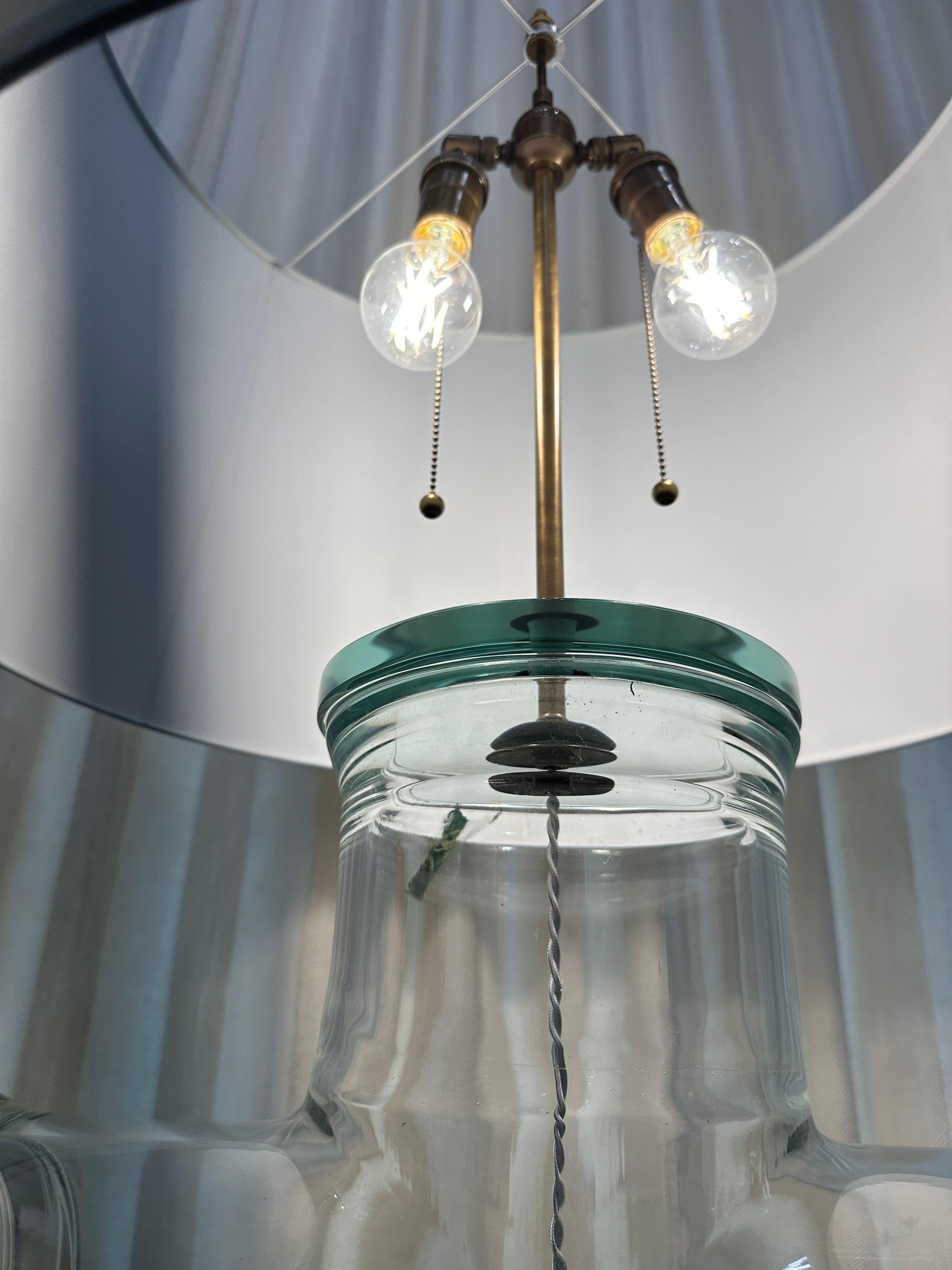 Lampe de table vintage surdimensionnée en verre Pyrex en vente 2