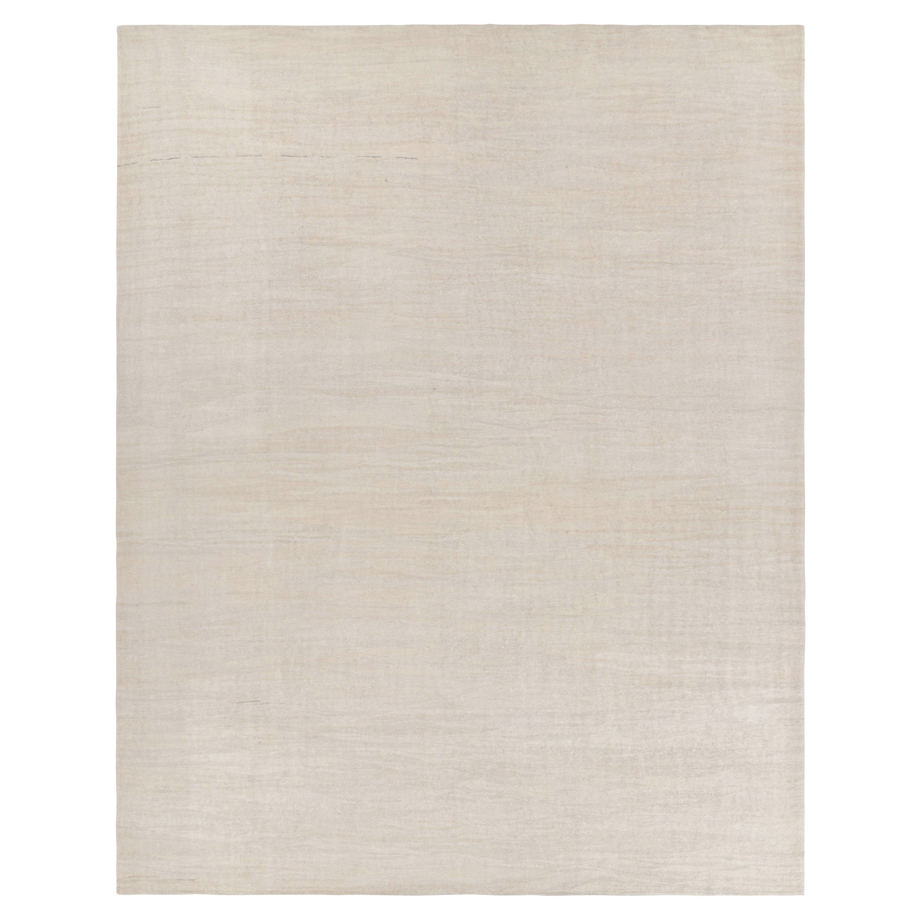 Kilim solido vintage oversize nei toni del beige e del crema - Rug & Kilim