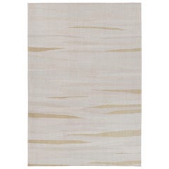 Kilim solido vintage oversize nei toni del beige, crema e oro - Rug & Kilim