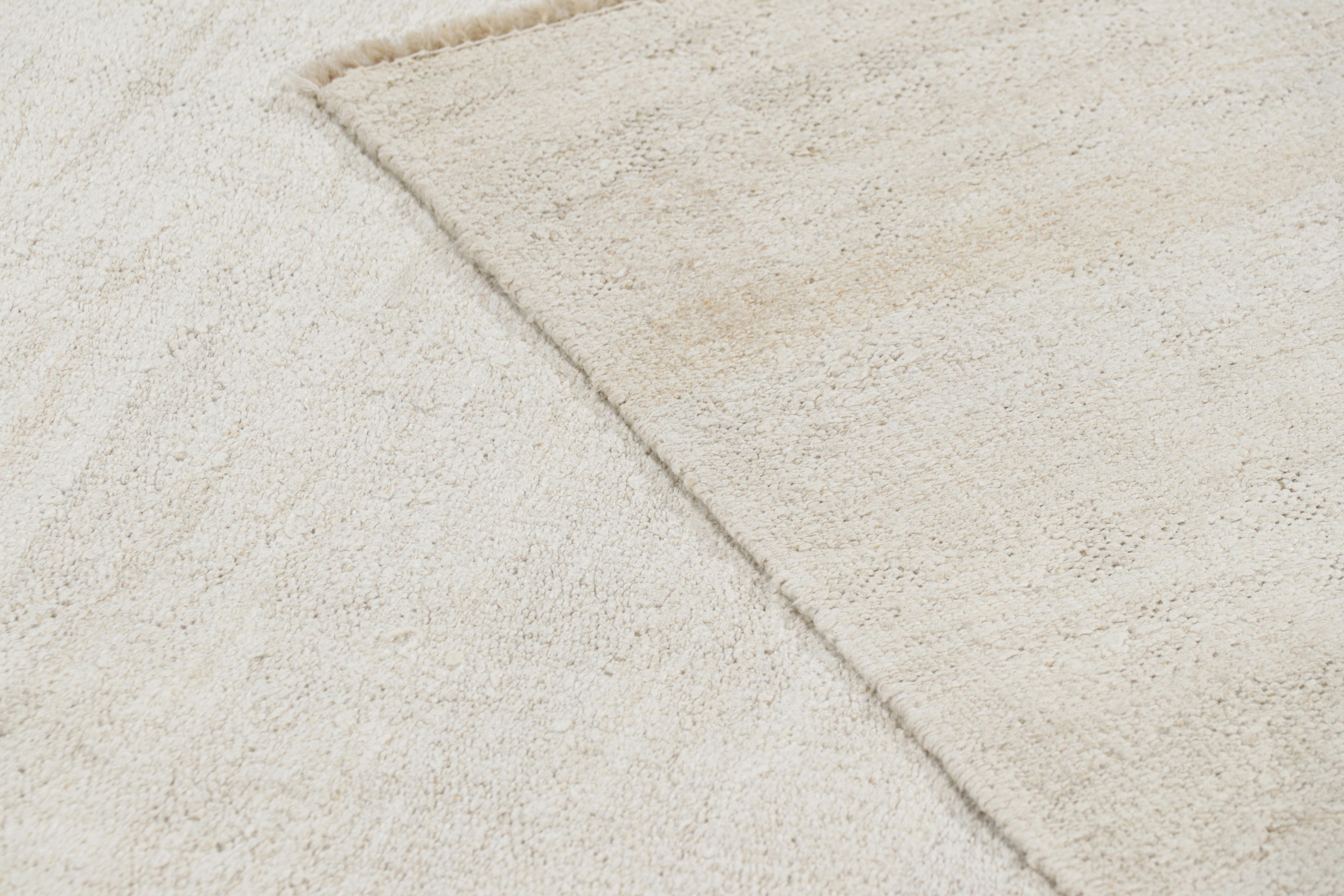 Oversized Vintage Solid Kilim in White and Cream Tones  Rug & Kilim For Sale 1