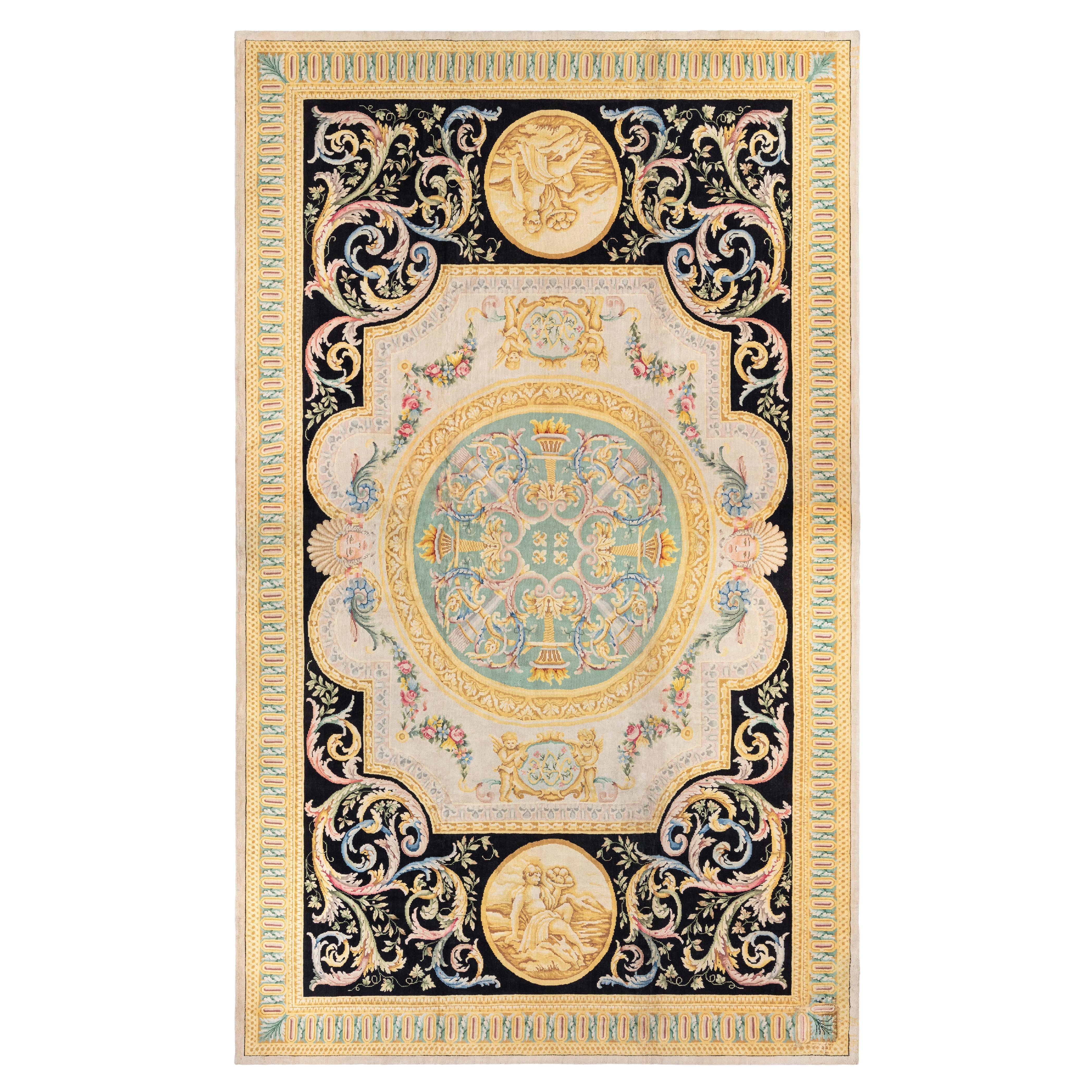 Oversized Vintage Spanish Savonnerie Rug Doris Leslie Blau