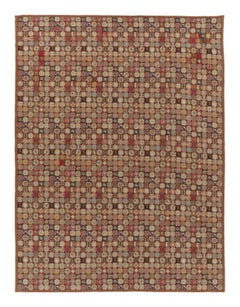 Oversized Vintage Turkish Kilim with Colorful Symbol Mosaic Design - Rug & Kilim