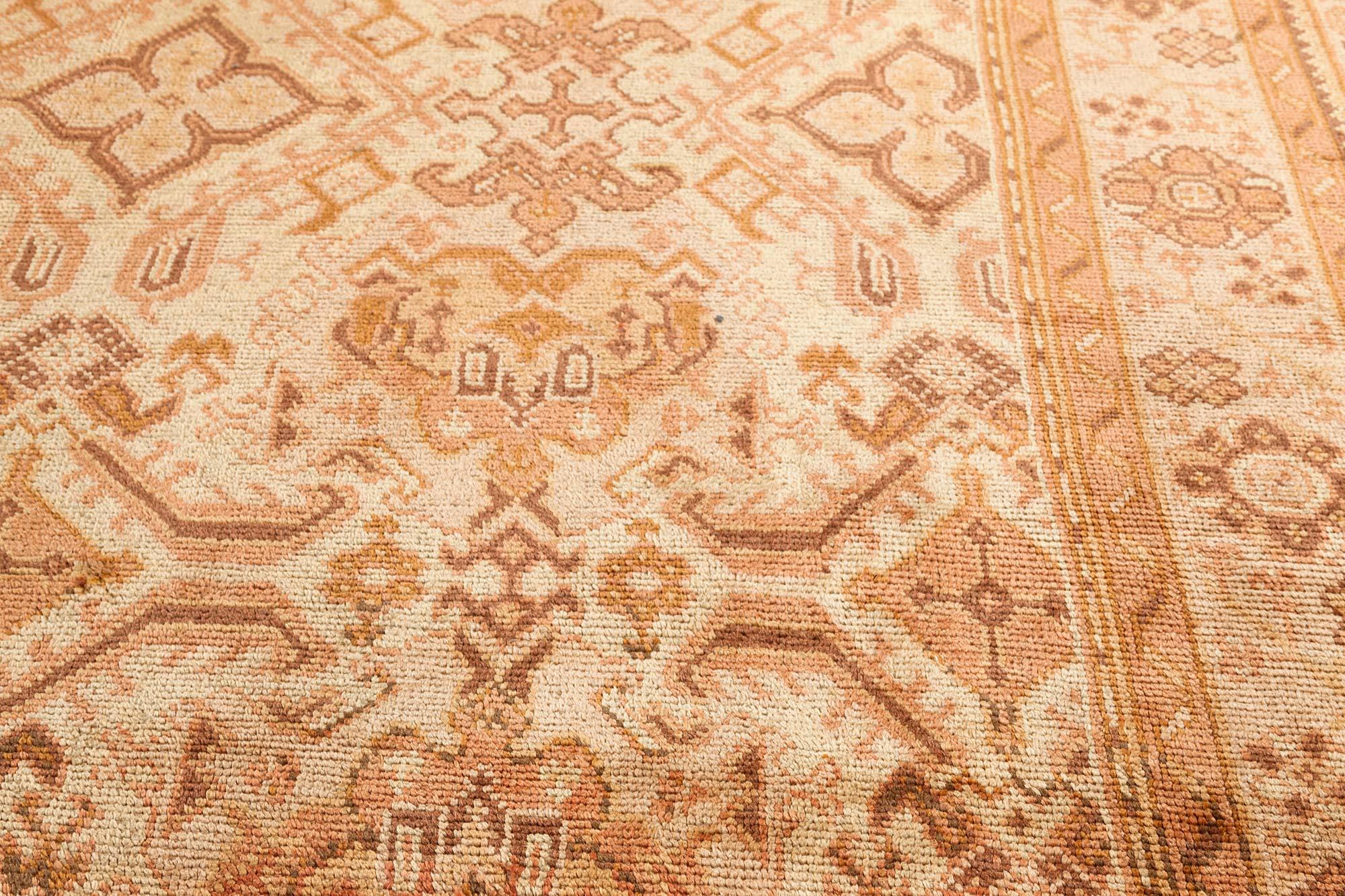 20th Century Oversized Vintage Turkish Oushak Carpet For Sale