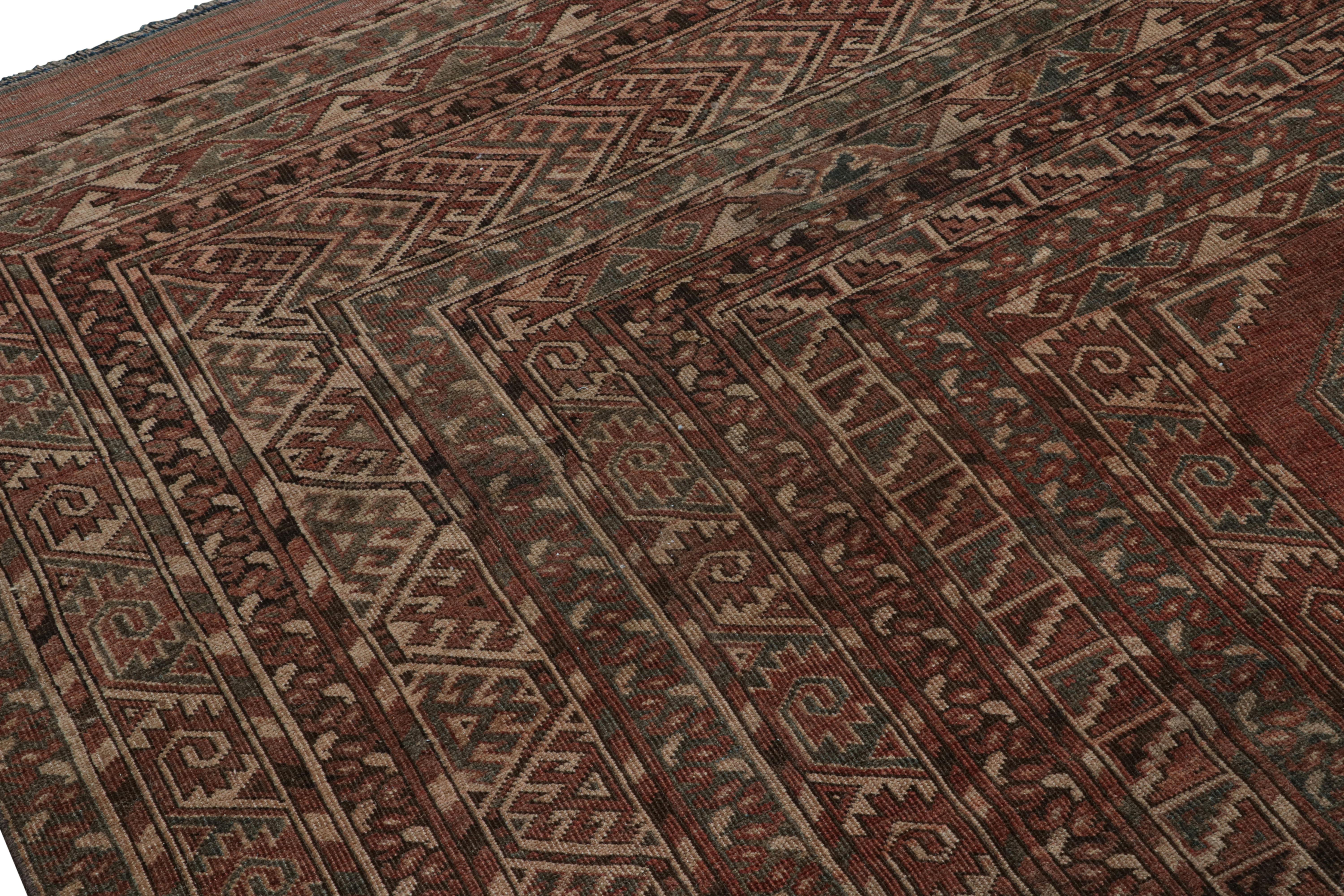 Tribal Oversized Vintage Turkmen Bokhara Rug in Red with Medallions, from Rug & Kilim For Sale