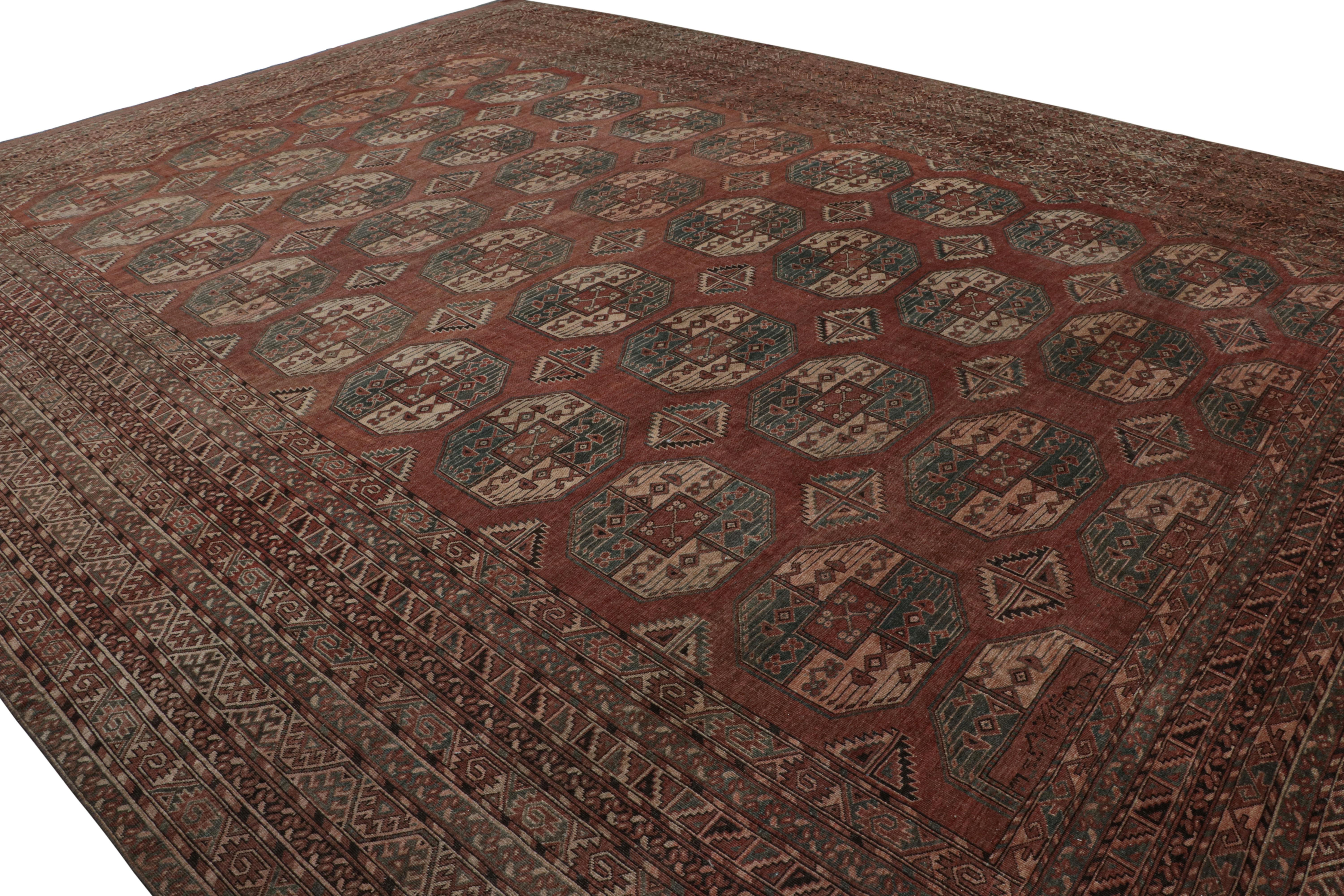 Turkish Oversized Vintage Turkmen Bokhara Rug in Red with Medallions, from Rug & Kilim For Sale