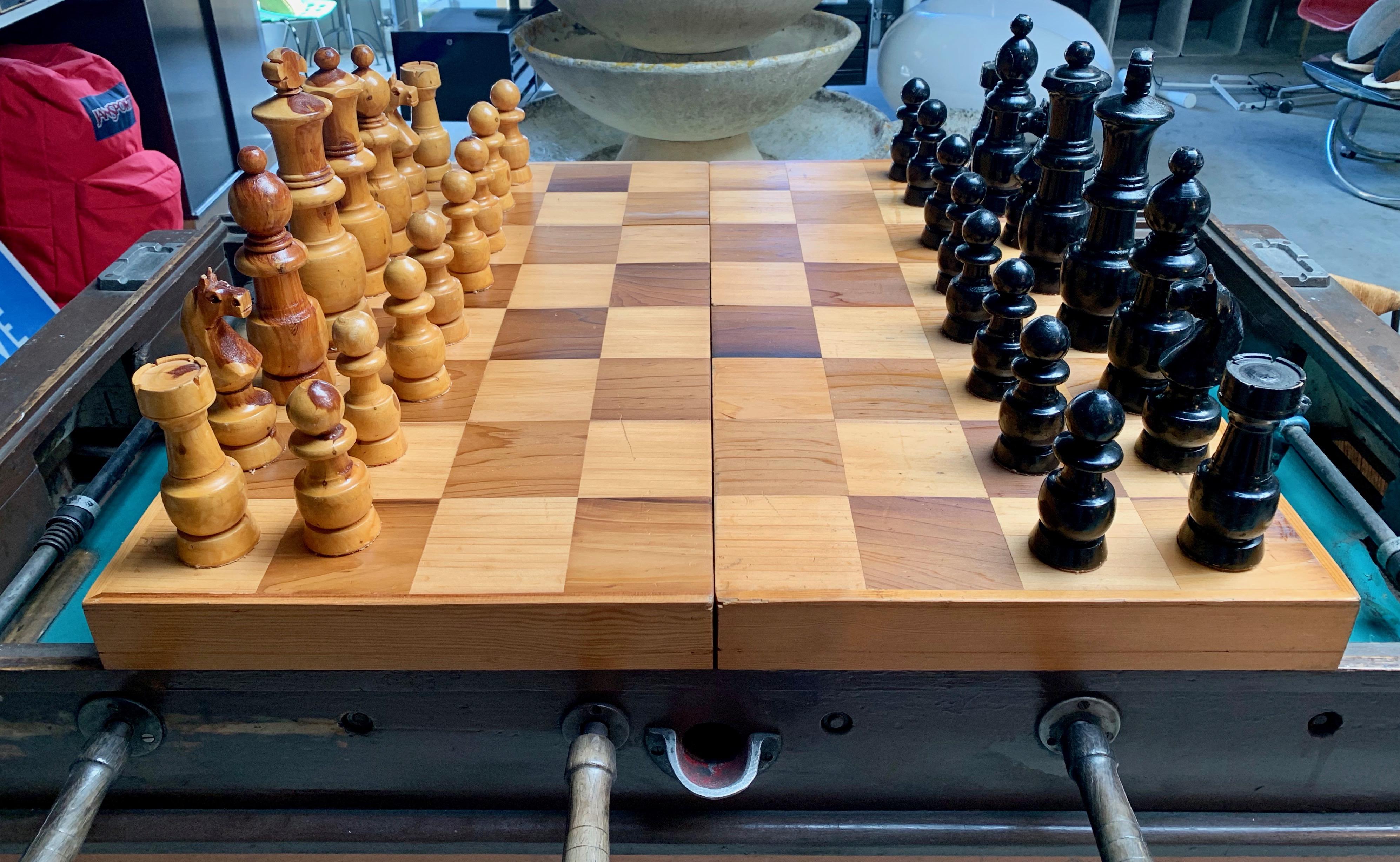 Oversized Wood Chess Set 2