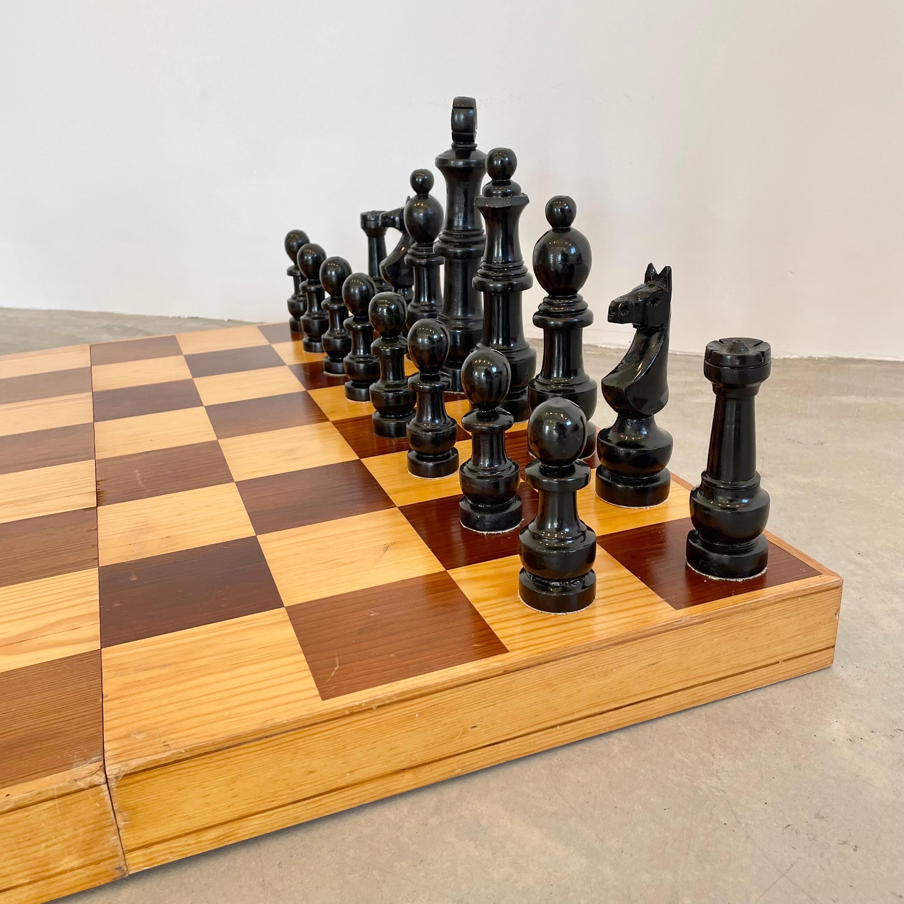 Oversized Wooden Chess Set, 1980s USSR For Sale 5