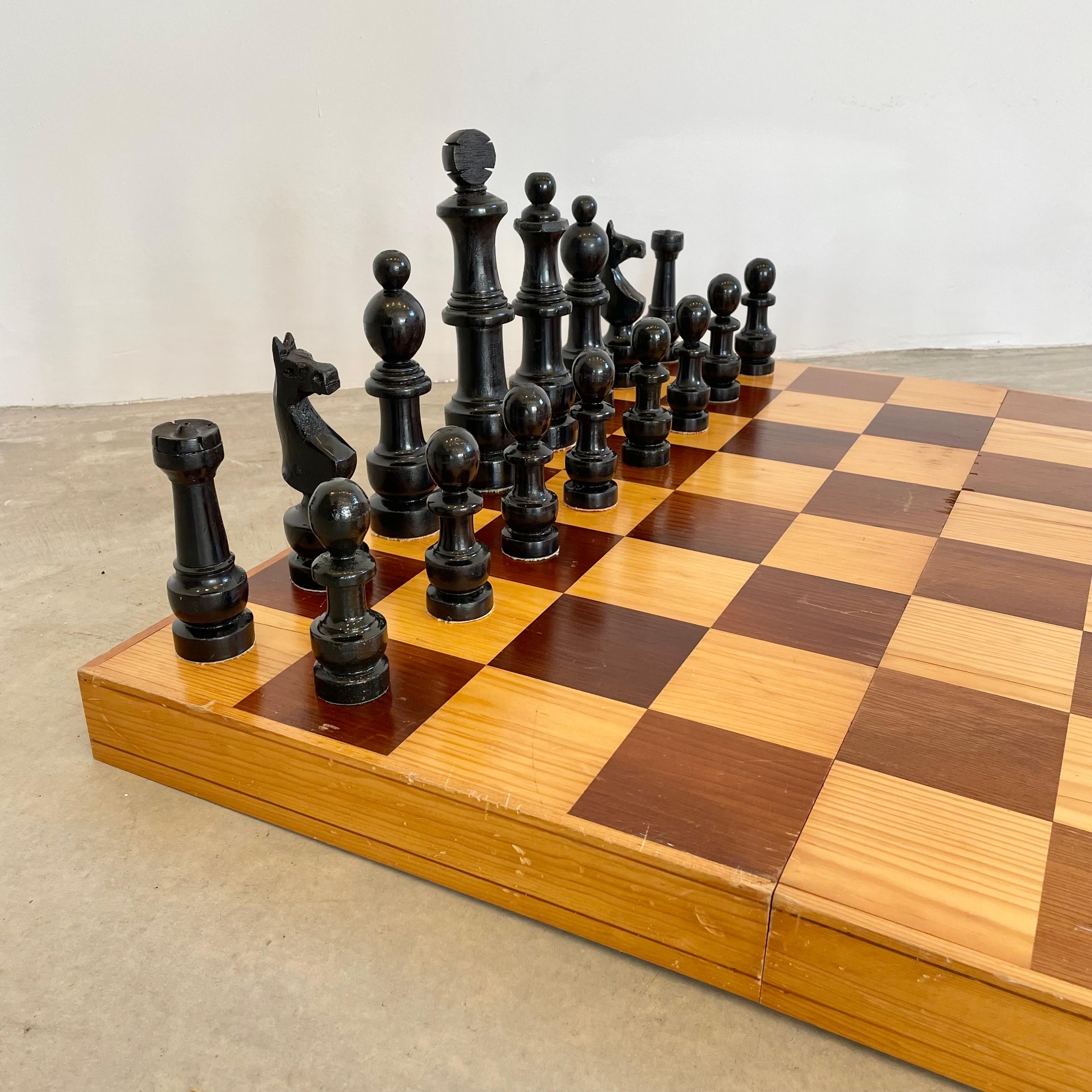 Oversized Wooden Chess Set, 1980s USSR For Sale 6