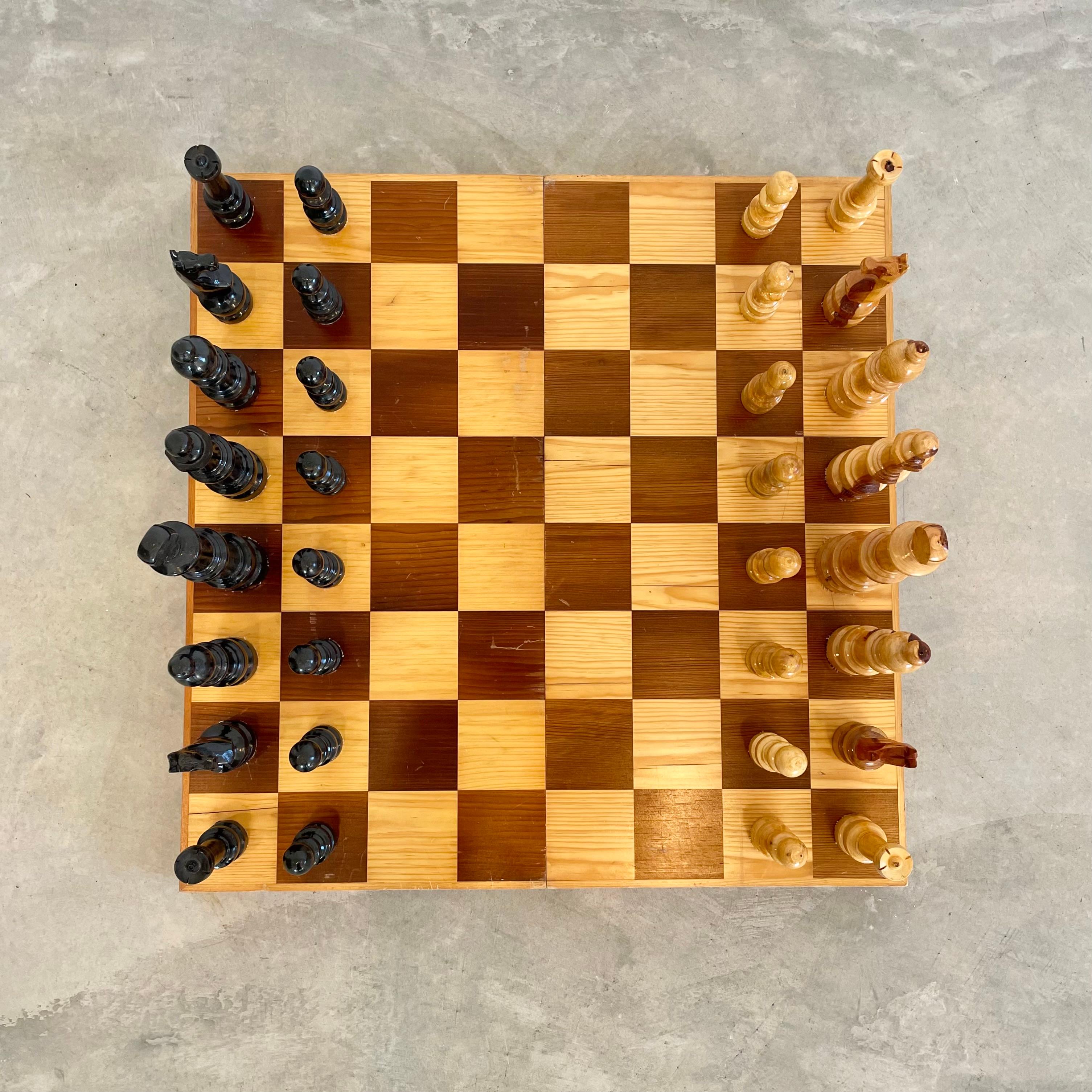 Oversized Wooden Chess Set, 1980s USSR For Sale 9