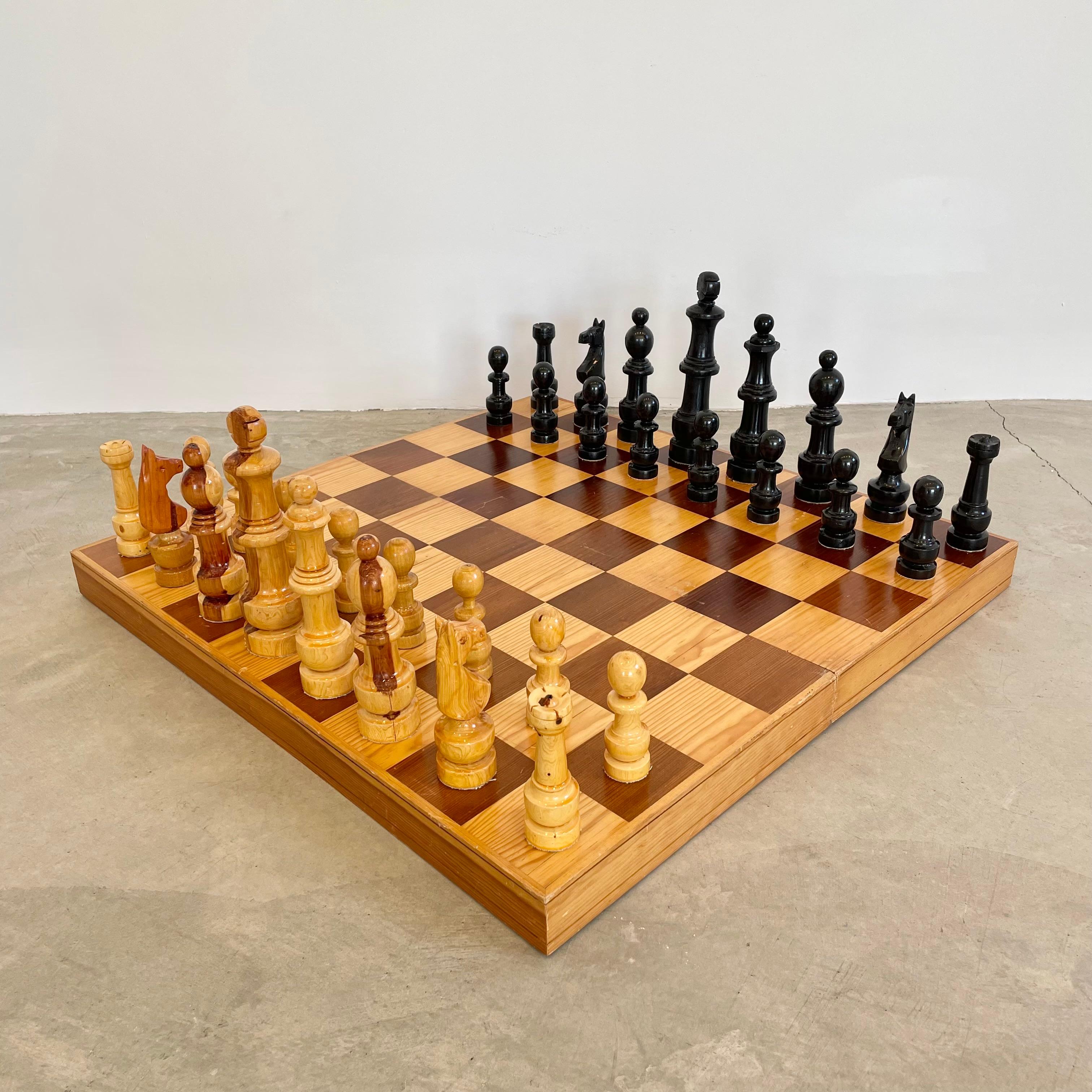 Oversized Wooden Chess Set, 1980s USSR For Sale 3
