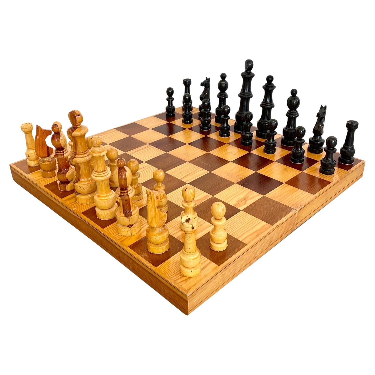 Mid-Century Modern Italian Professional Chess Board with Pawns, 1980s for  sale at Pamono