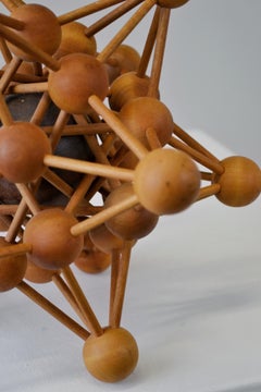 Oversized Wooden Puzzle Sculpture in the Style of Sori Yanagi, France