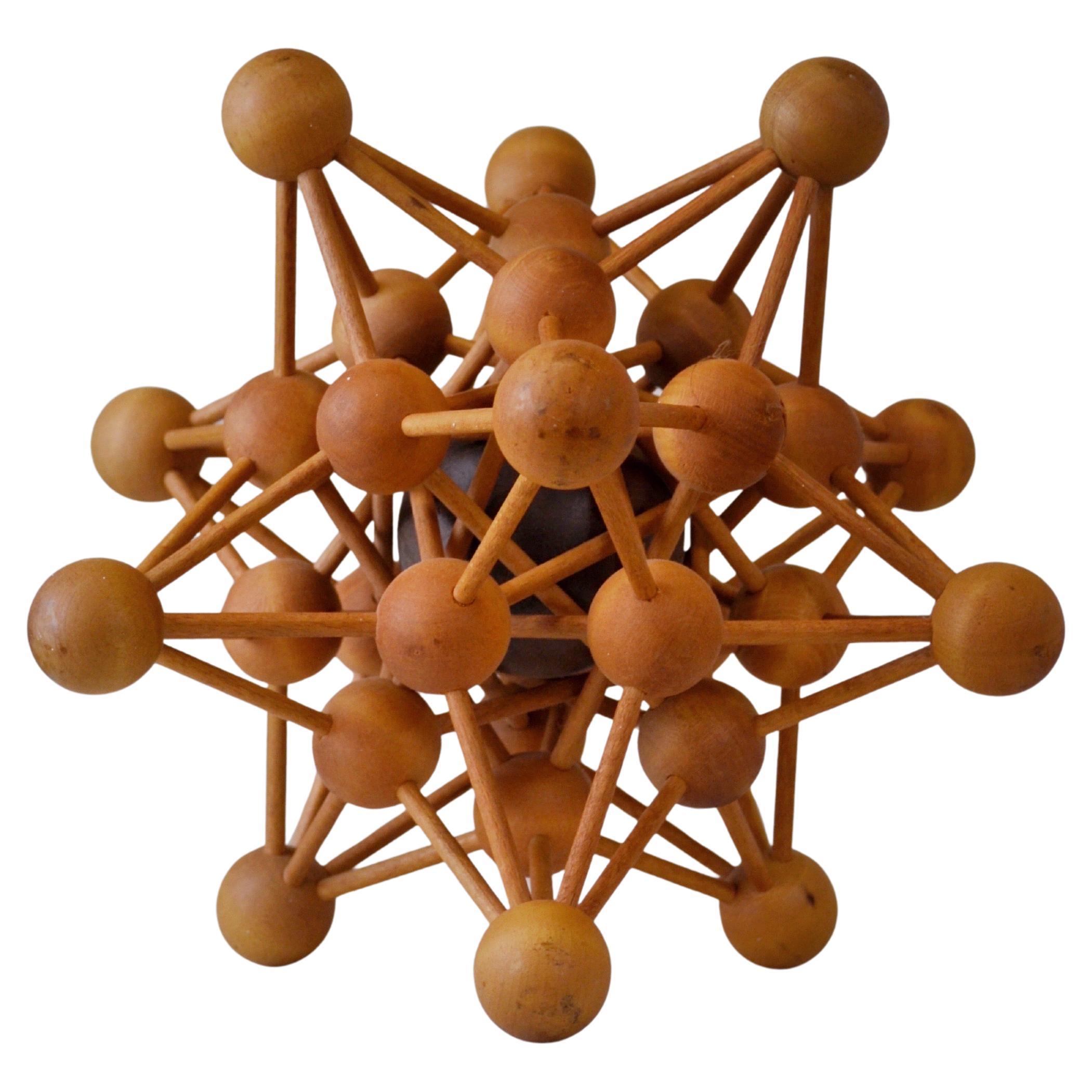 Oversized Wooden Puzzle Sculpture in the Style of Sori Yanagi, France