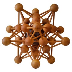 Oversized Wooden Puzzle Sculpture in the Style of Sori Yanagi, France