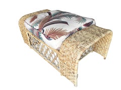 Fauteuil trône oversized en osier tissé « Peacock » avec canapé et chaise assortis