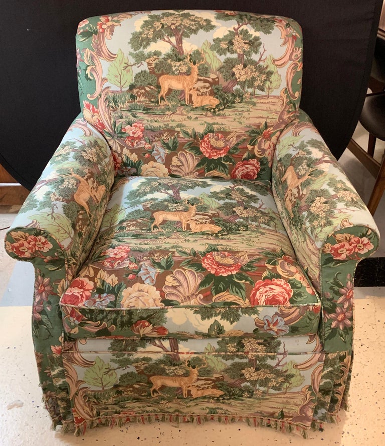 Overstuffed Hunter Swivel Armchair at 1stDibs