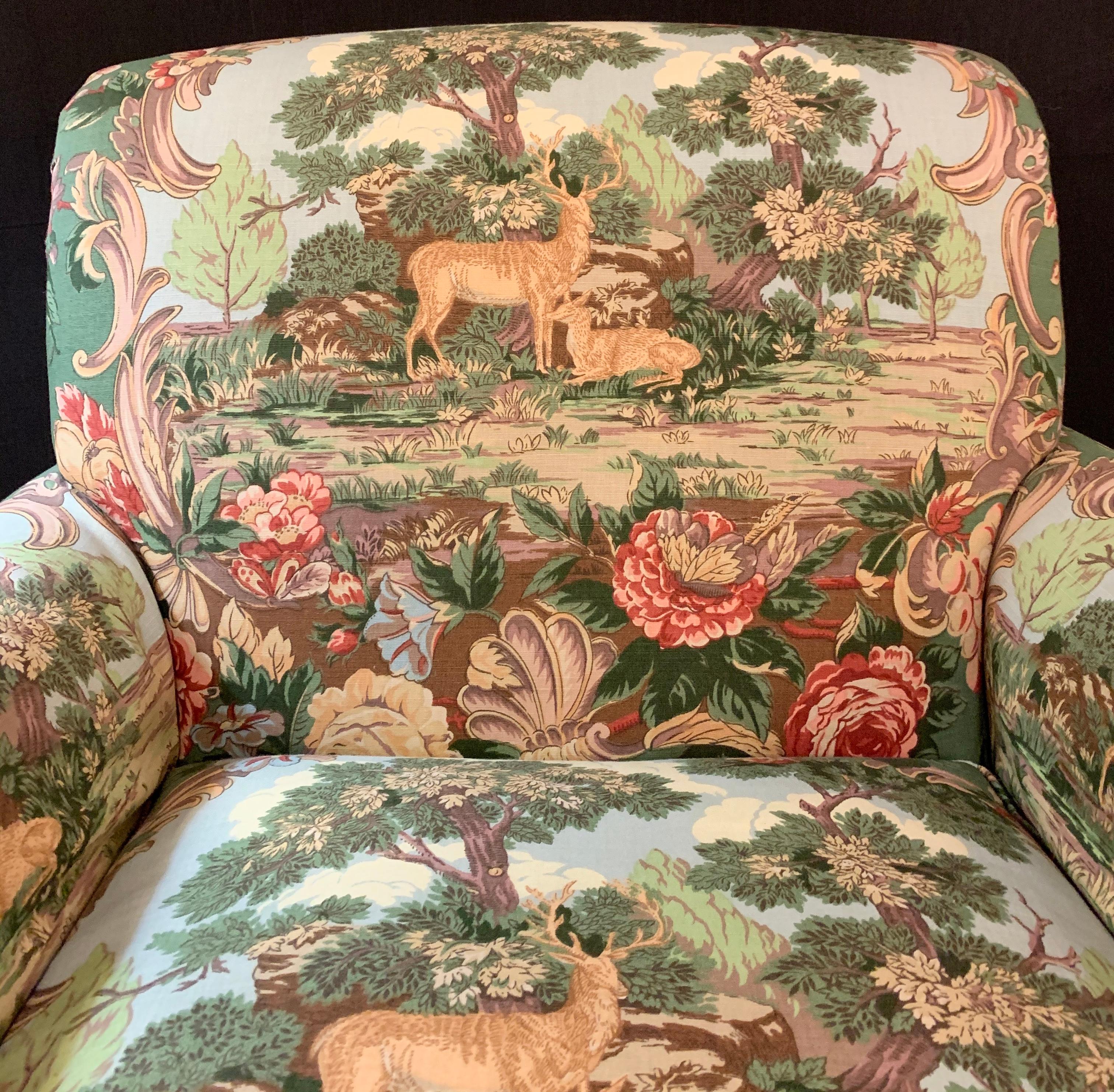 Upholstery Overstuffed Hunter Swivel Armchair