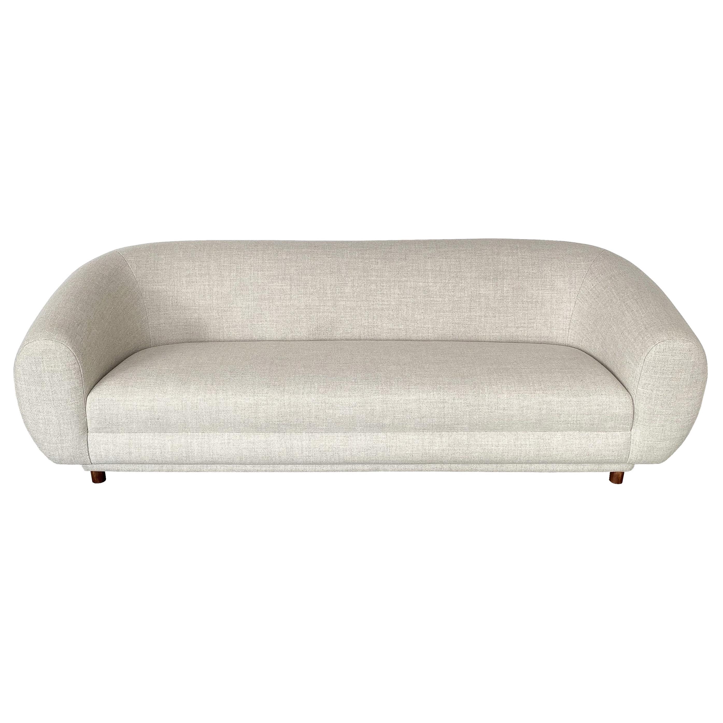 Overstuffed Polar Bear Style Sofa at 1stDibs