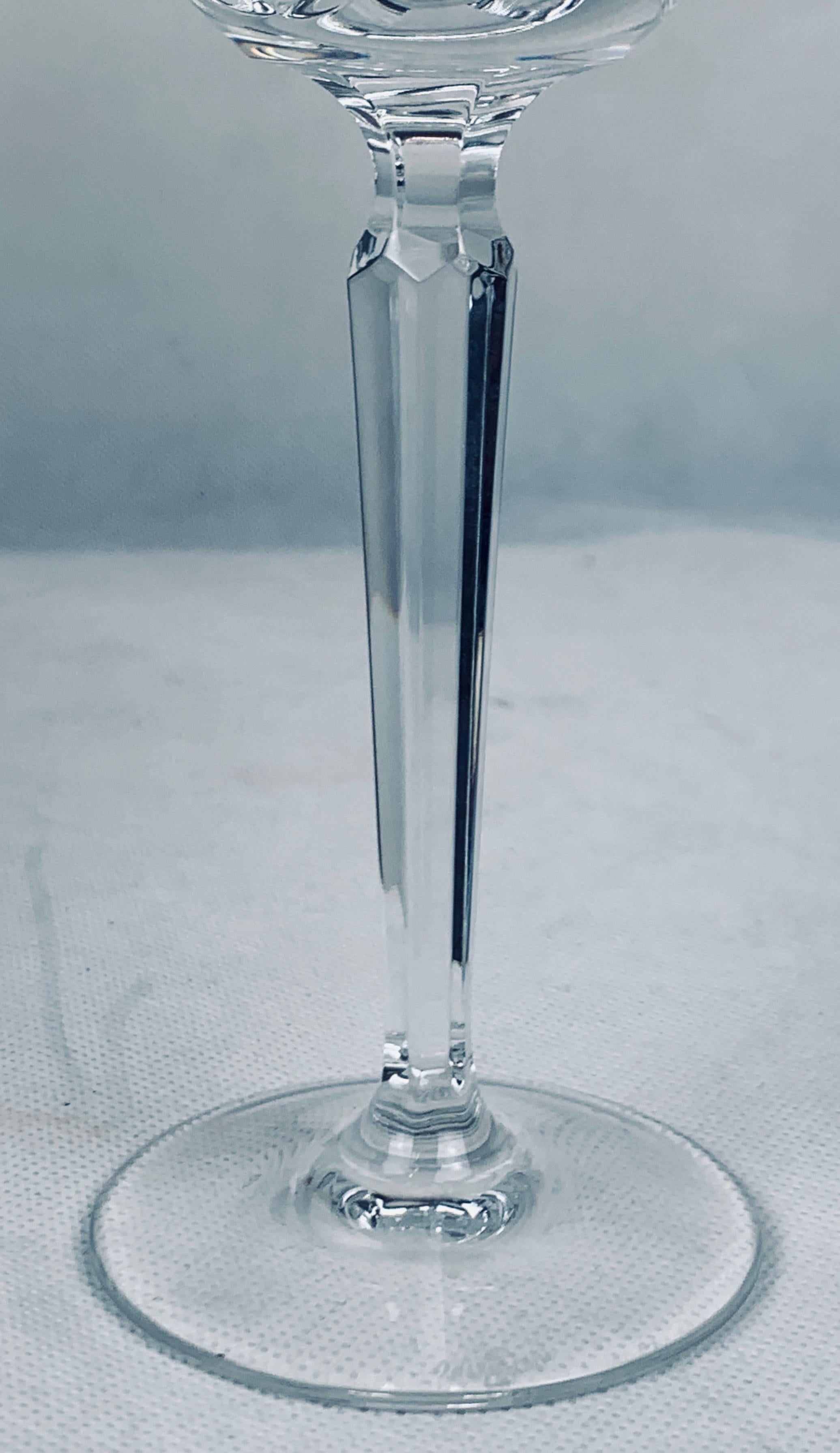 Hand-Crafted Waterford Crystal Wines in the Overture Pattern-Set of Twelve