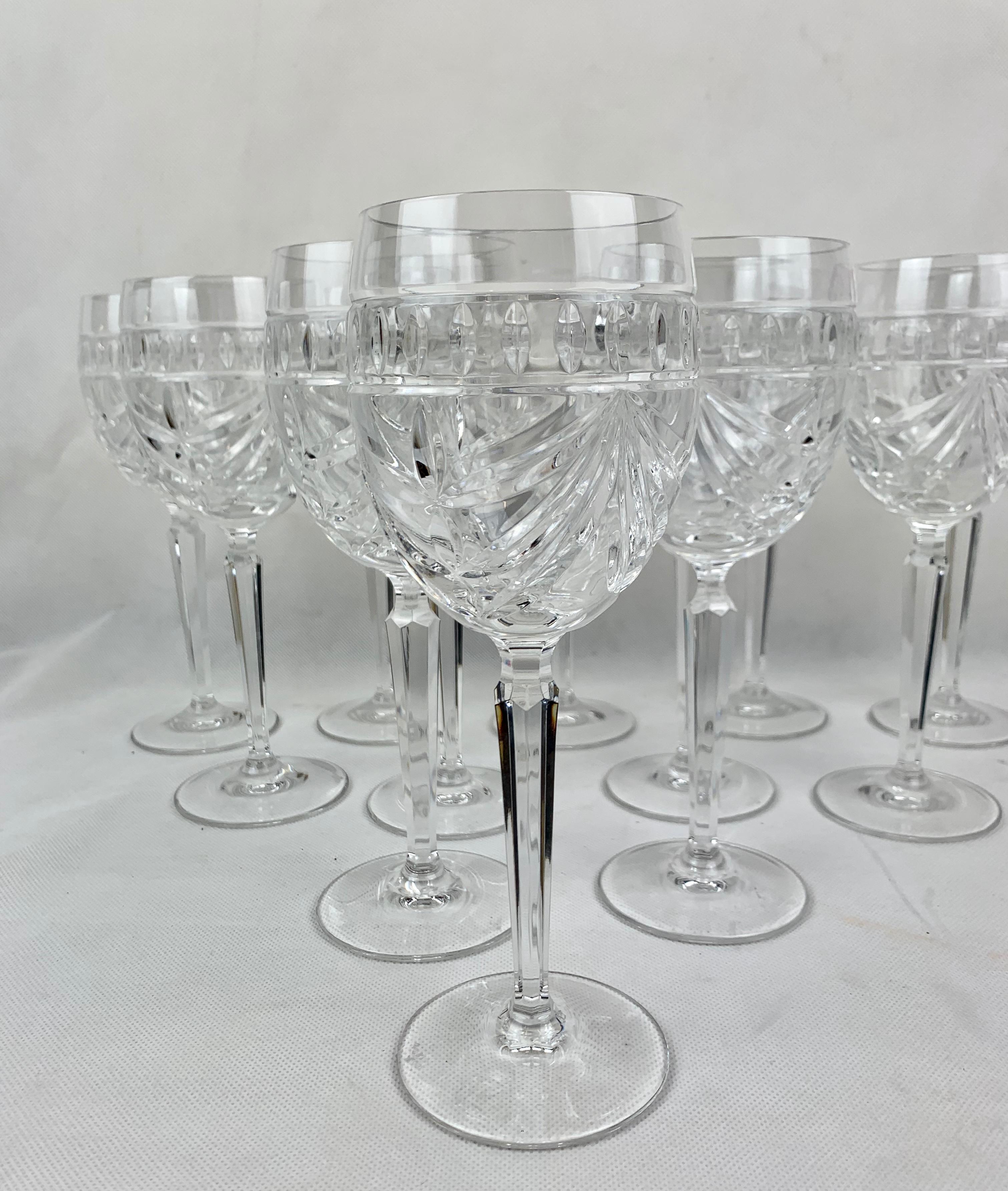 Late 20th Century Overture Crystal Wines by Waterford,  8.5