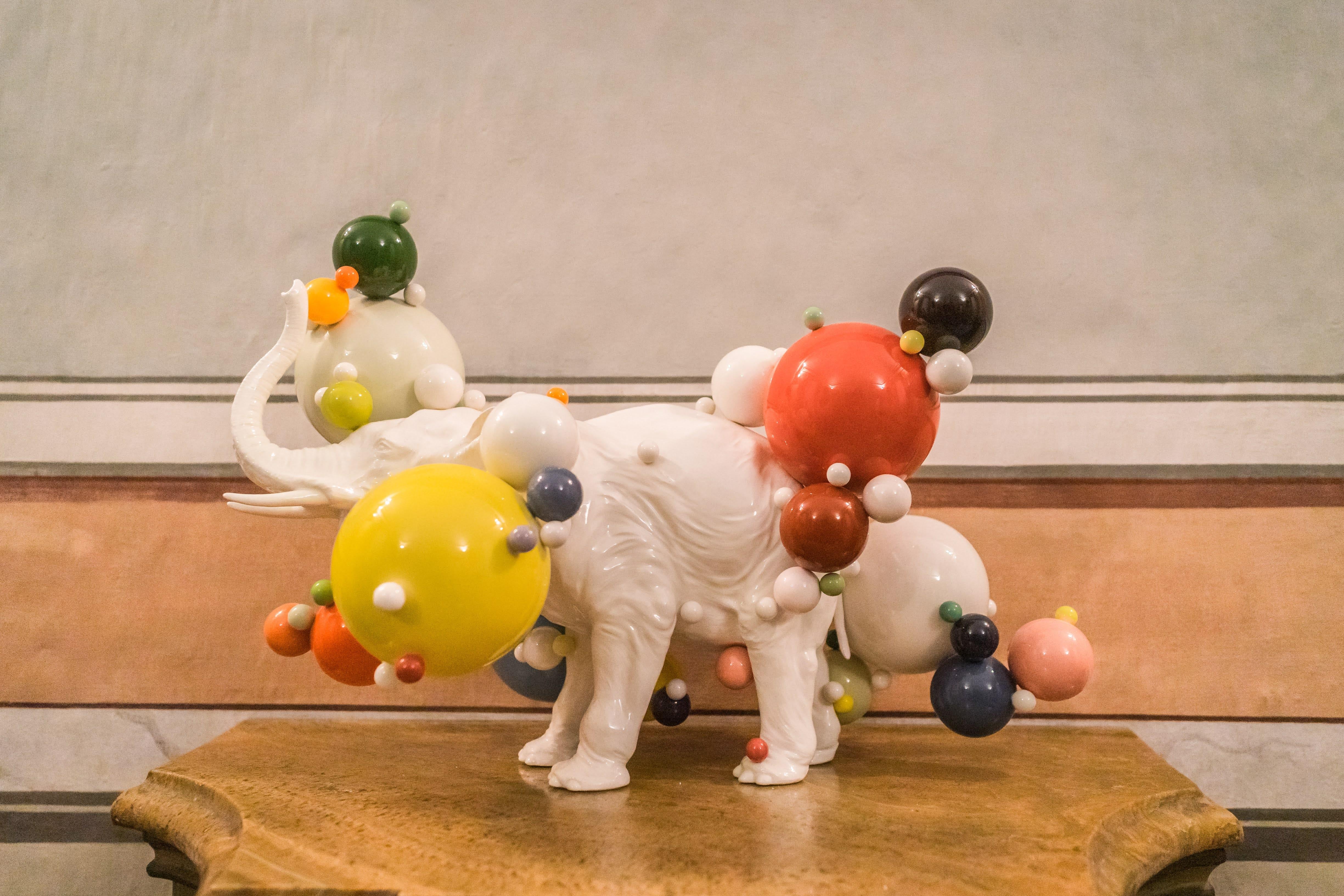 Elefant Keramik-Skulptur Italien Zeitgenössische 21. Jahrhundert Einzigartiges Stück (21. Jahrhundert und zeitgenössisch) im Angebot