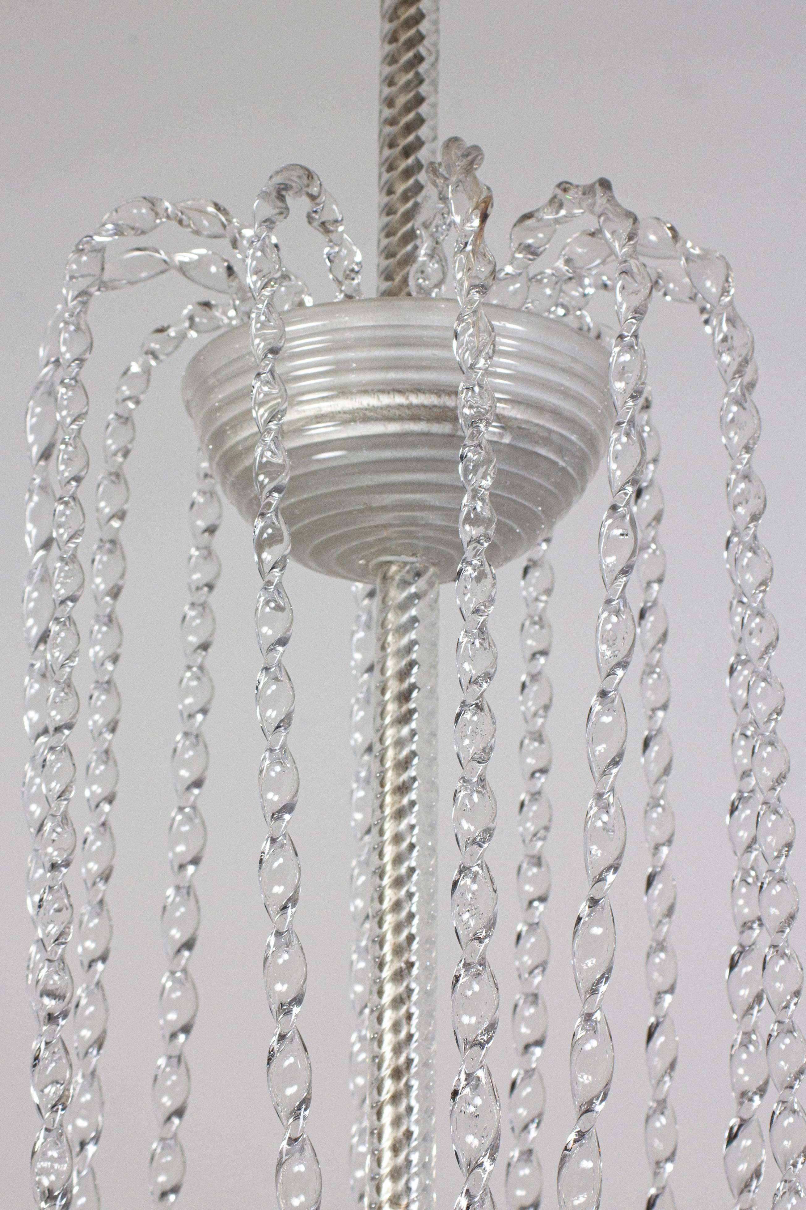Travolgente  Lampadario Art Deco Ninfea in vetro di Murano di Barovier, 1940 in vendita 1