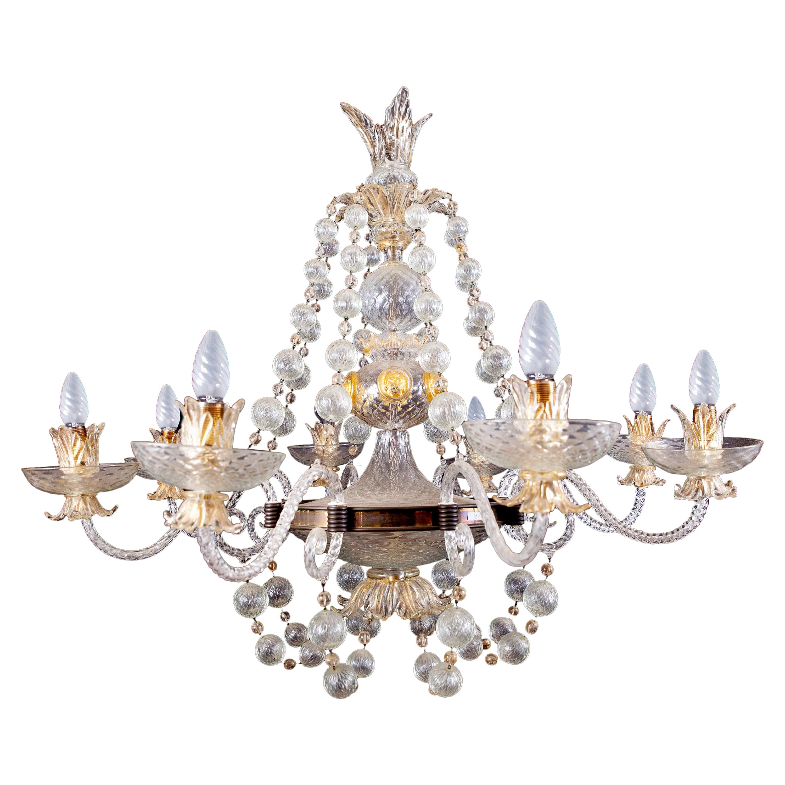 Overwhelming Murano Glass Chandelier by Barovier & Toso, 1960