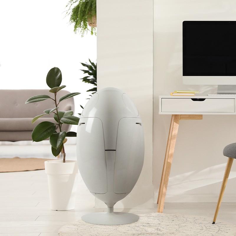 Periodo contemporaneo Ovetto ABS bianco Pattumiera raccolta differenziata 54L in vendita