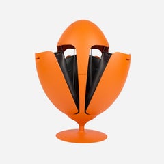 Ovetto Galà orange satiné mat Poubelle